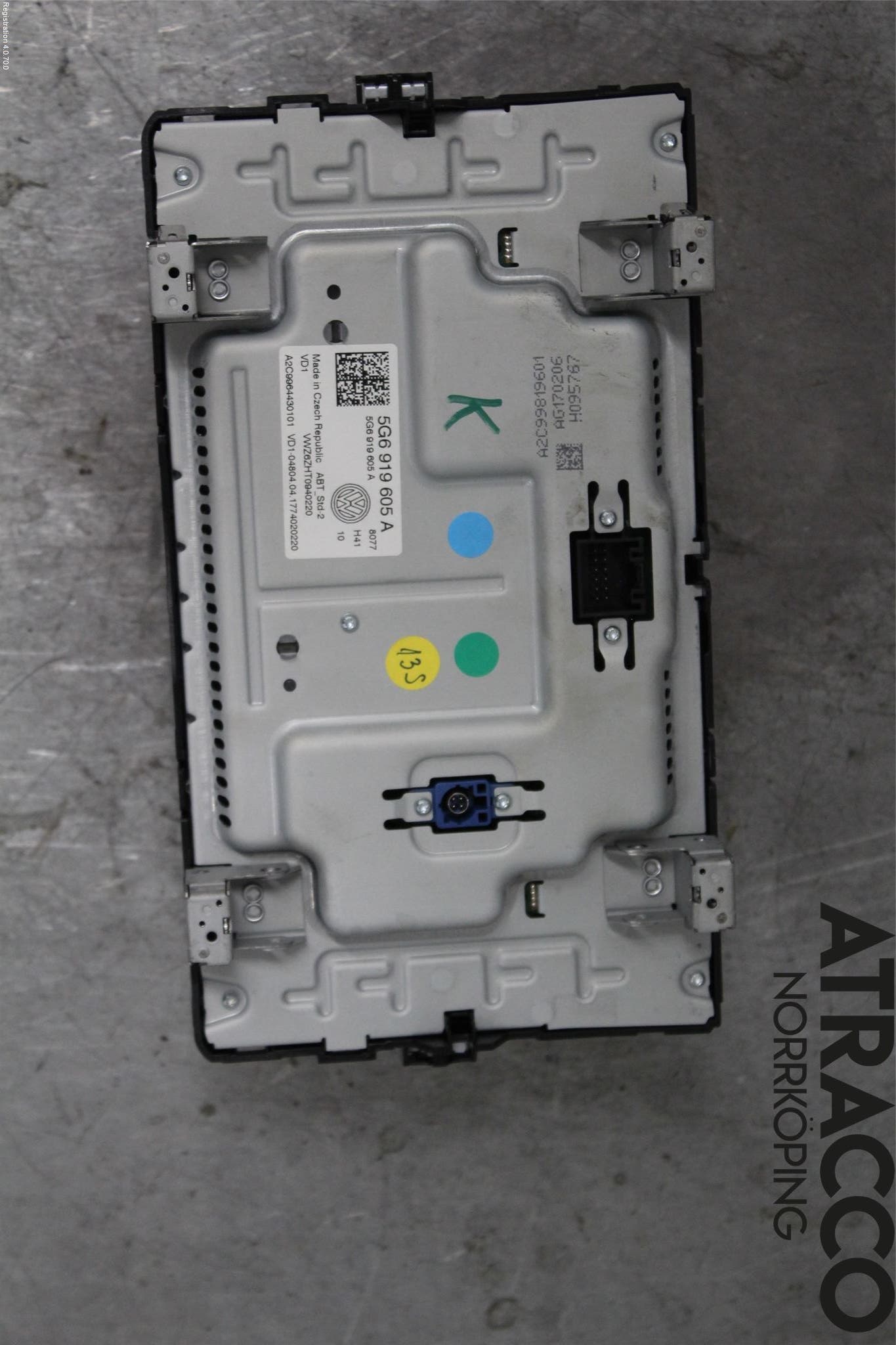 Volkswagen VW GOLF / E-GOLF VII 13-20 Multifunktionsdisplay