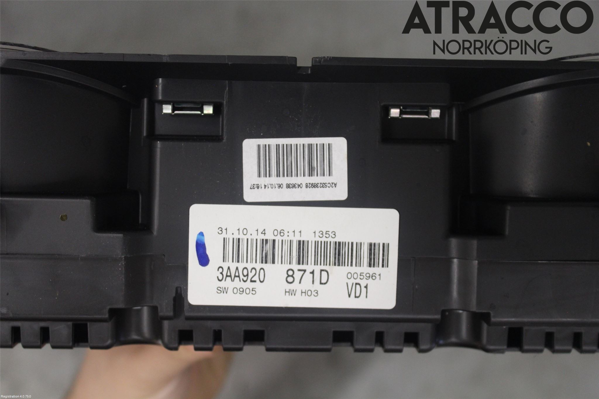 Volkswagen VW PASSAT 15-19 Instrument Komb