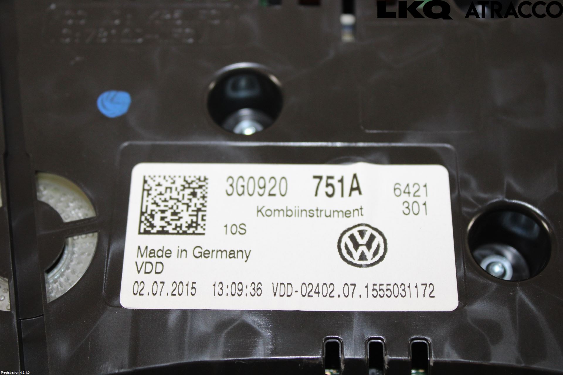 Volkswagen VW PASSAT 15-19 Instrument Komb
