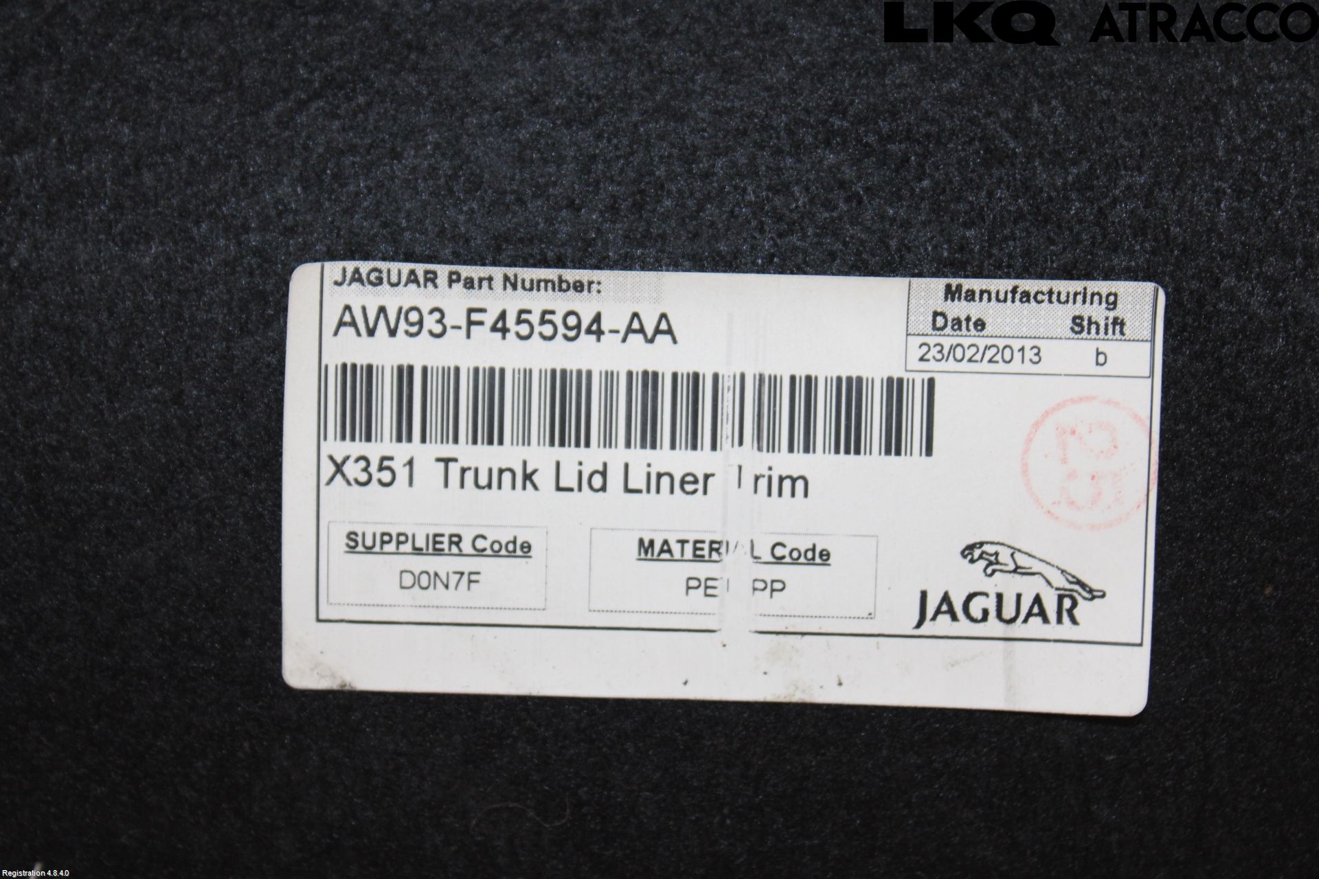 Jaguar XJ X351        10- Inredning Bakluckeklädsel