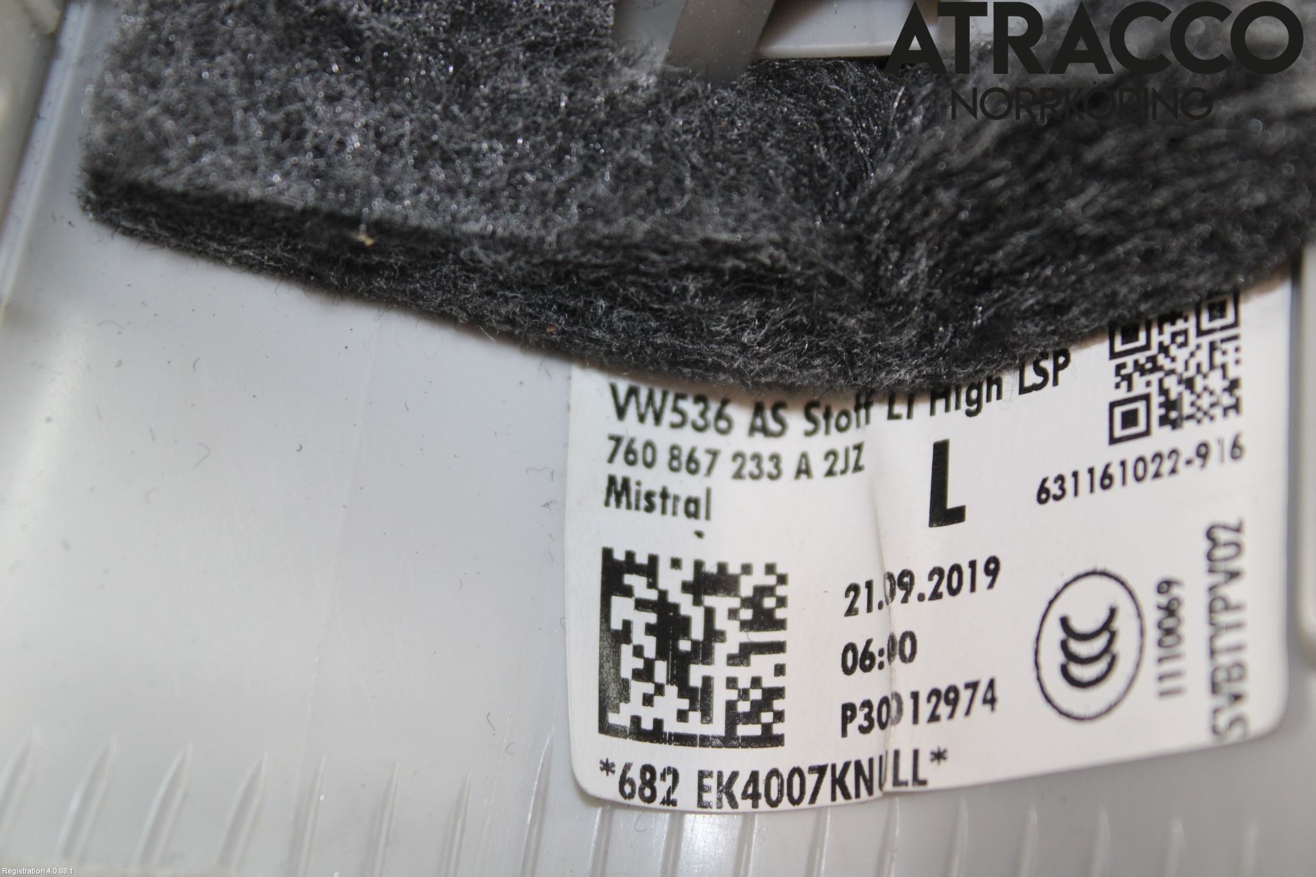 Volkswagen VW TOUAREG CR 18- Inr Plastd A-B-C Stolpe