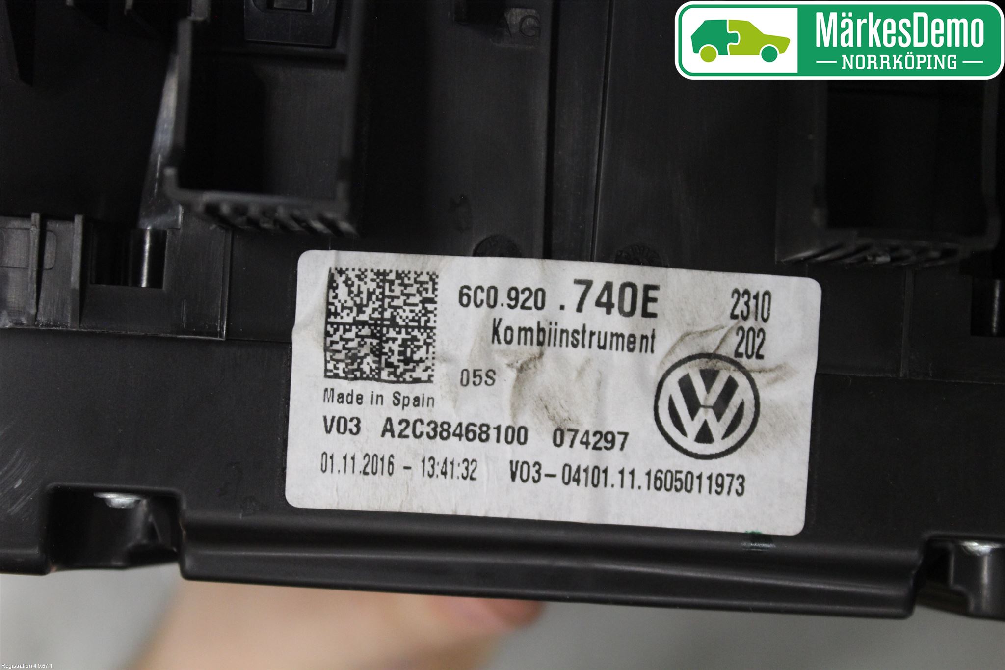 Volkswagen VW POLO 10-17 Instrument Komb
