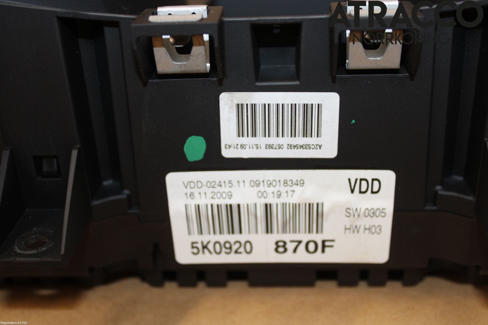 Volkswagen VW GOLF VI 09-13 Instrument Komb