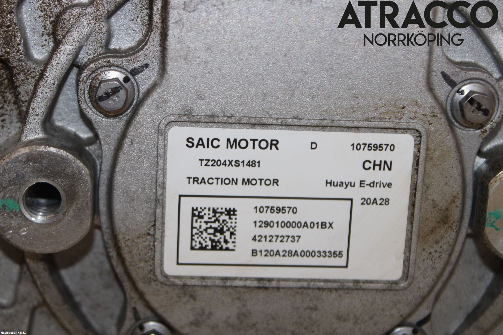 MG ZS EV 20- Motor Elektrisk Bak