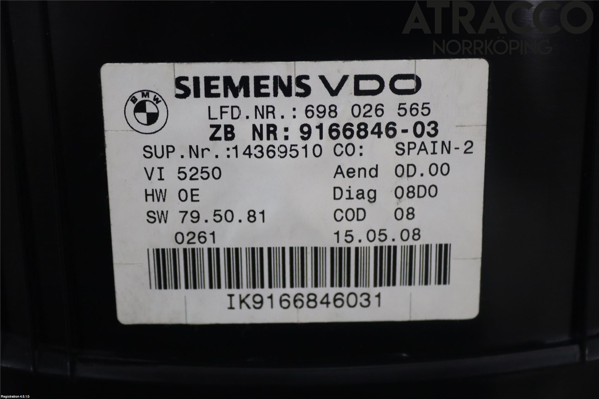 BMW 3 E90/91 SED/TOU 05-12 Instrument Komb