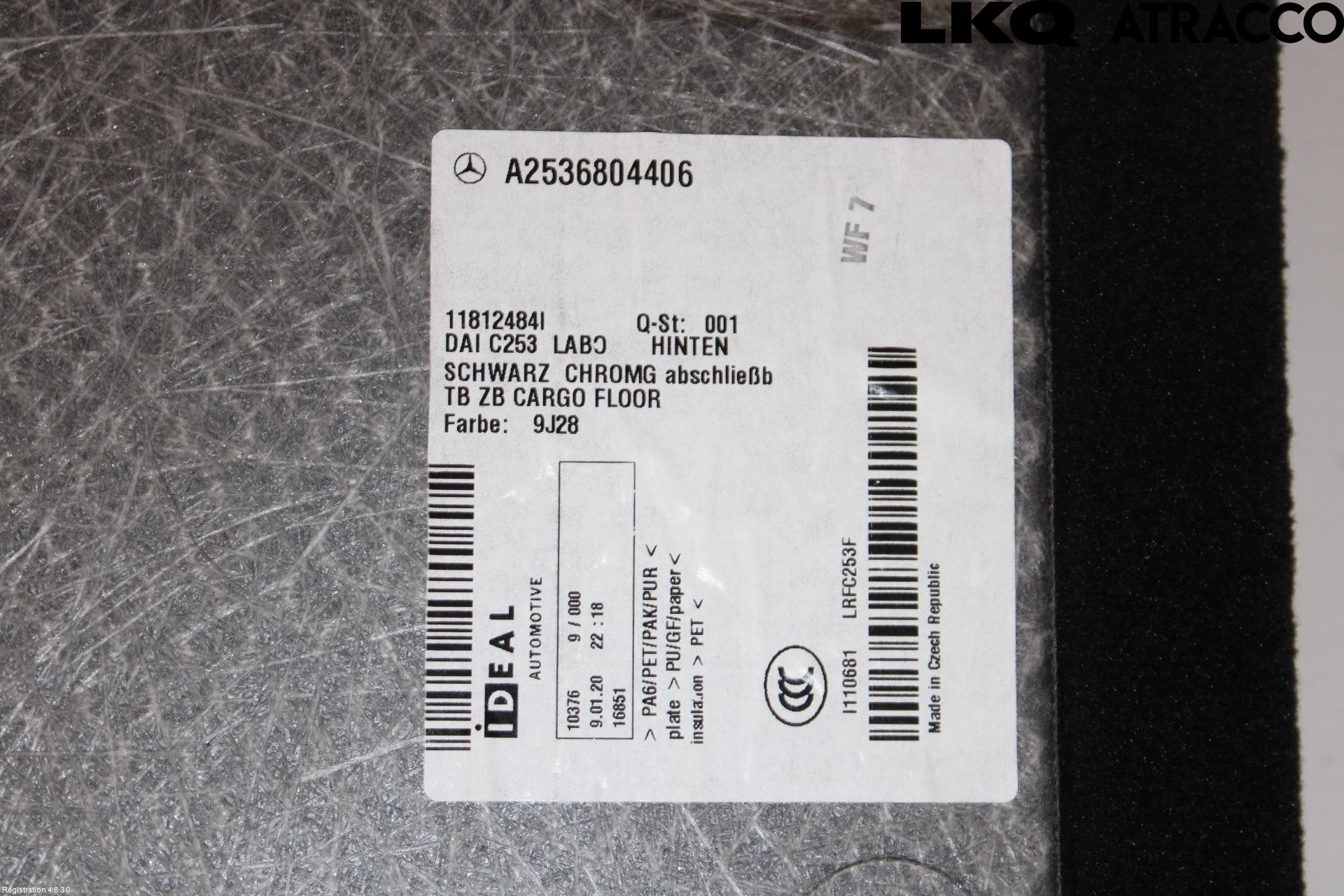 Mercedes-Benz MB GLC-KLASS (X253/C253) 15-22 Bagage Golv