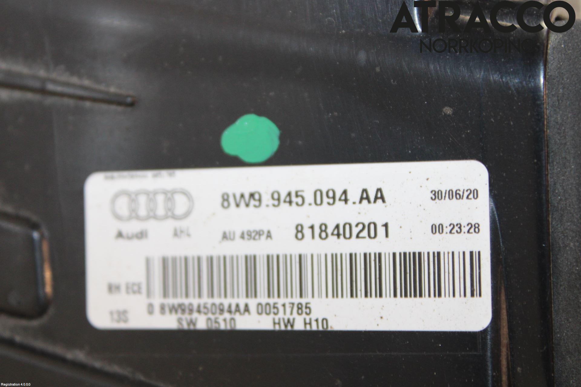 Audi A4/S4 B9 20- Bakljus Lucka Hö