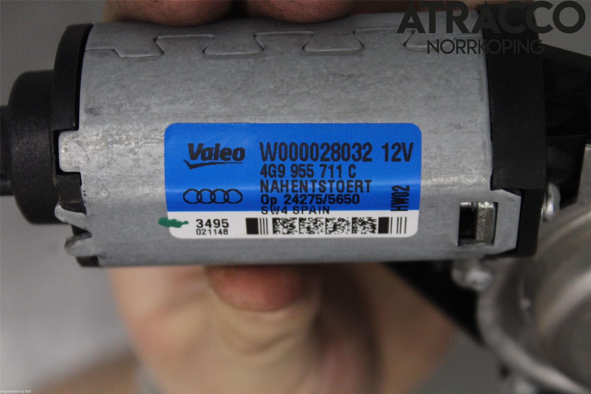 Audi A1/S1 11-18 Torkarmotor Baklucka