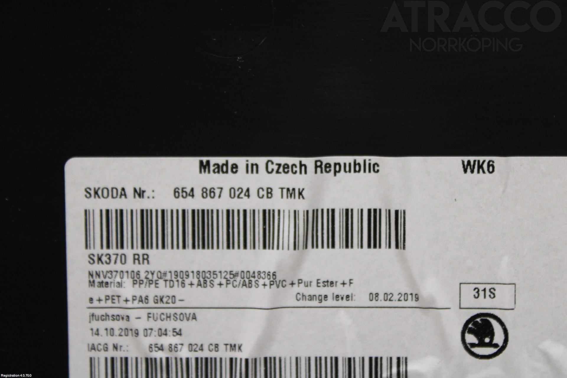 Skoda KAMIQ 20- Dörrklädsel Hö