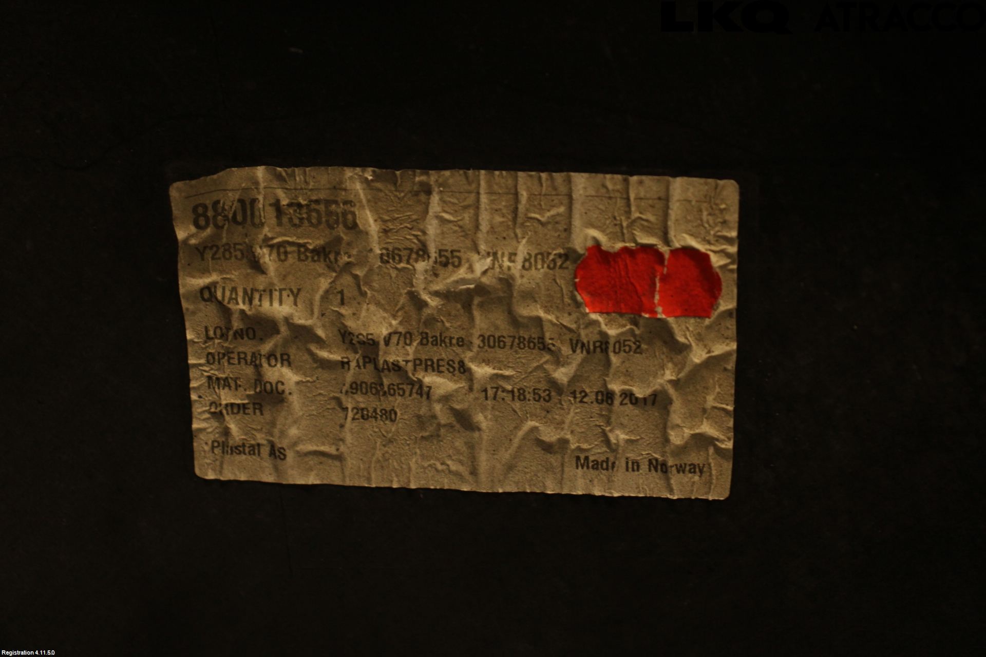 Volvo V70 08-13 Stötfångarbeklädnad Bak