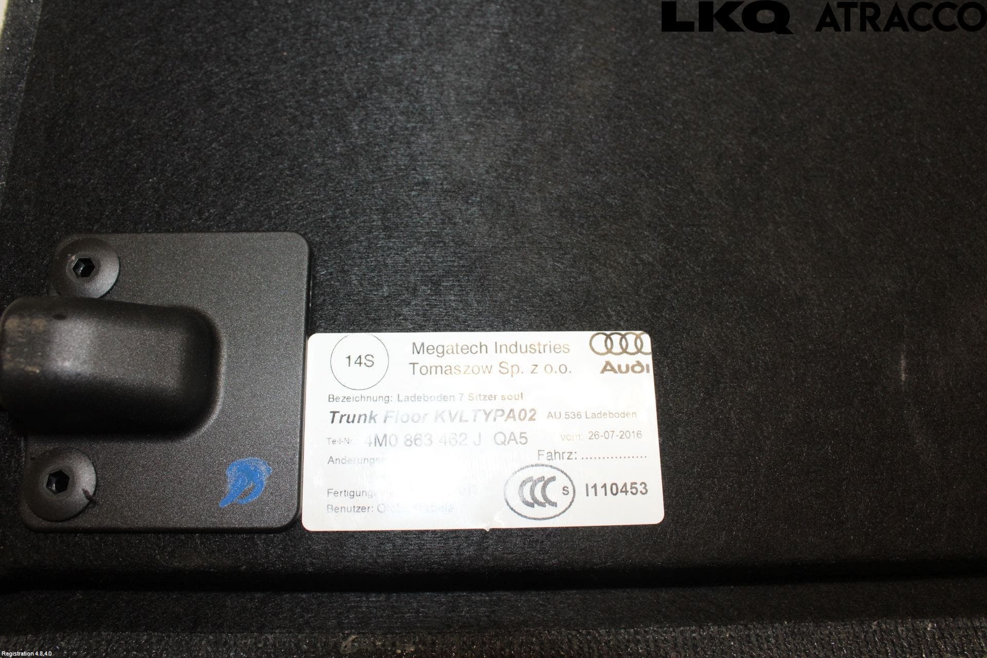 Audi Q7/SQ7 Bagage Golv