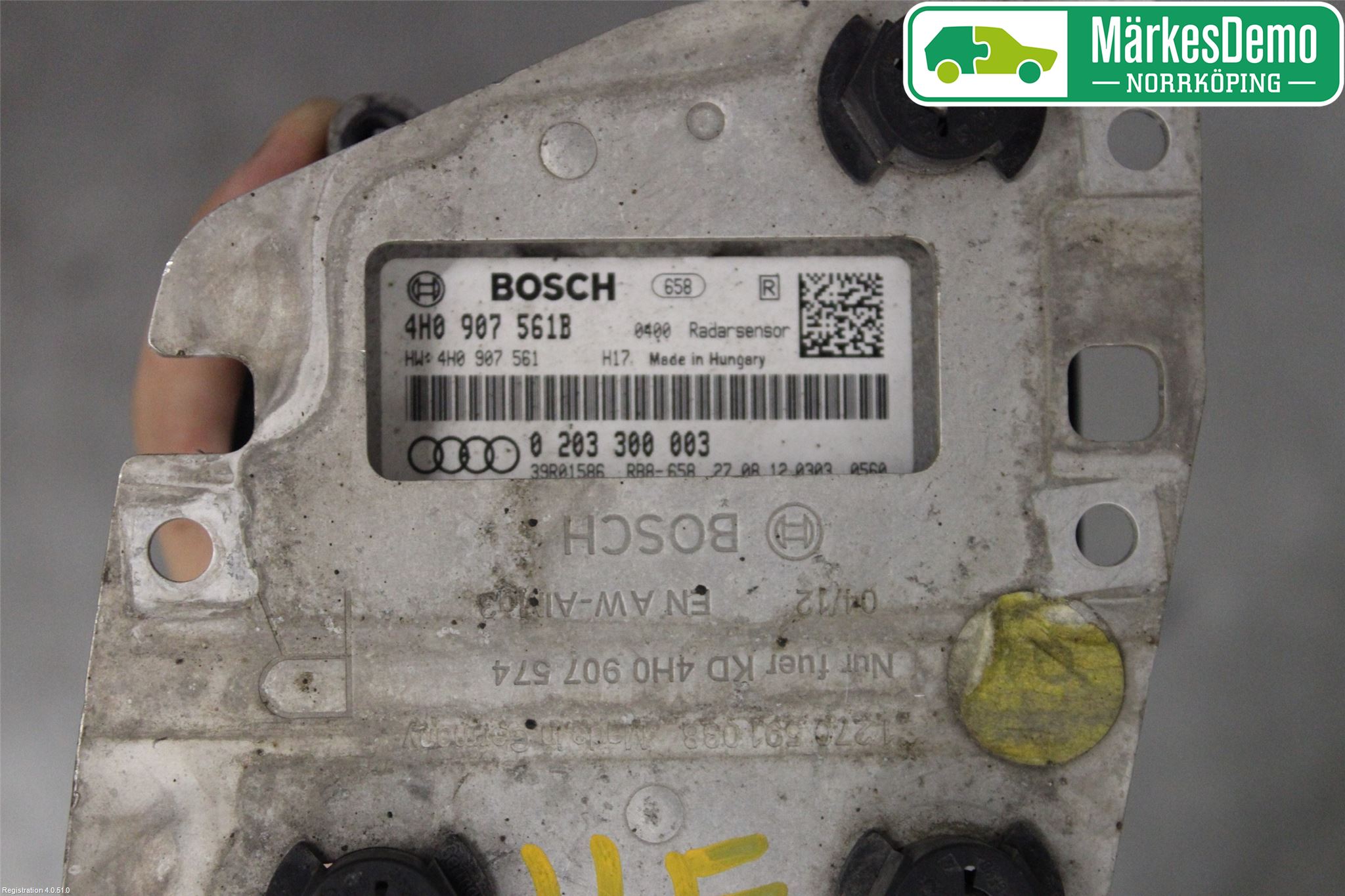 Audi A8/S8 4H 10-17 Sensor Aktivt Kollisionsskydd