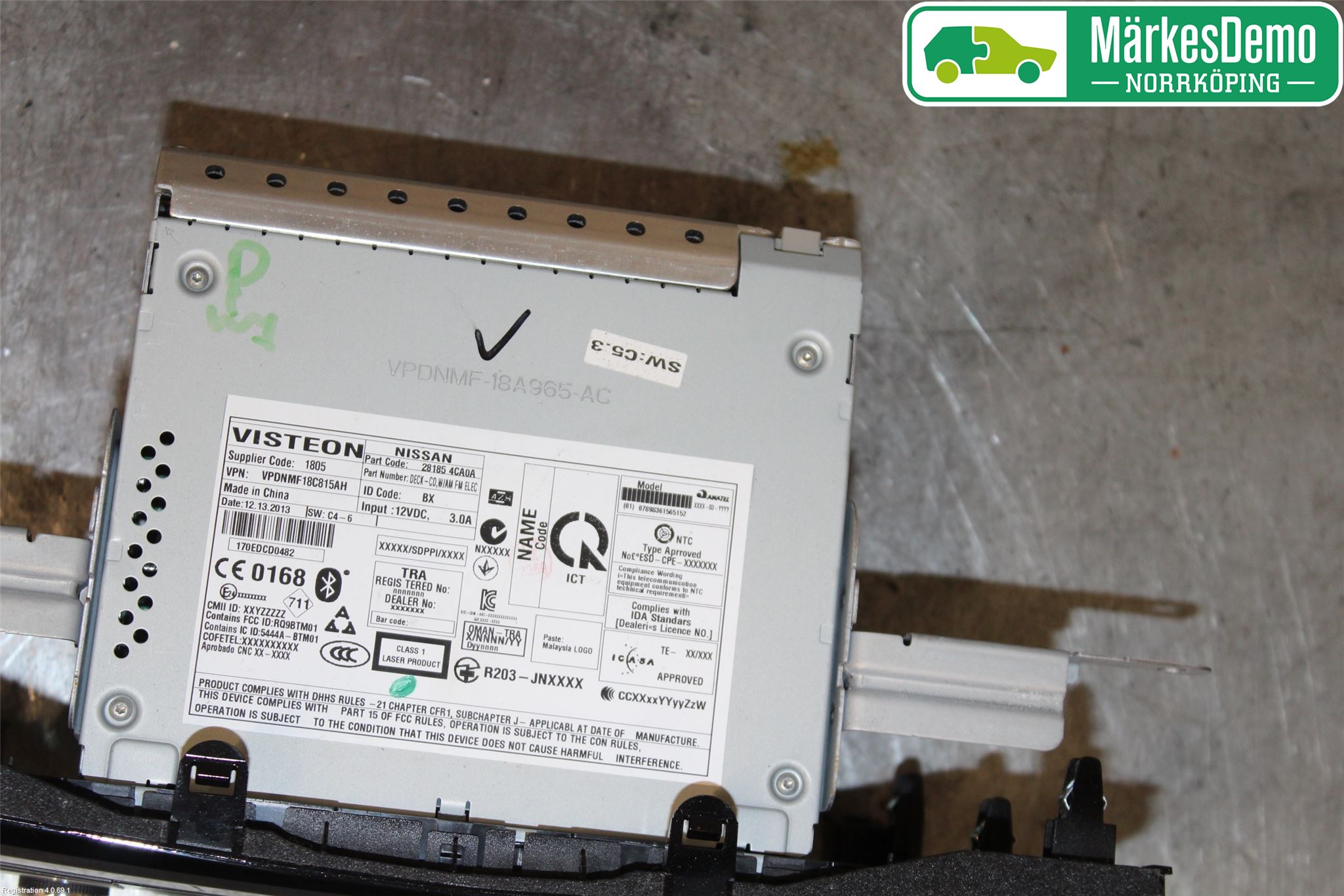 Nissan QASHQAI 14-17 Cd Radio - Multimediapanel
