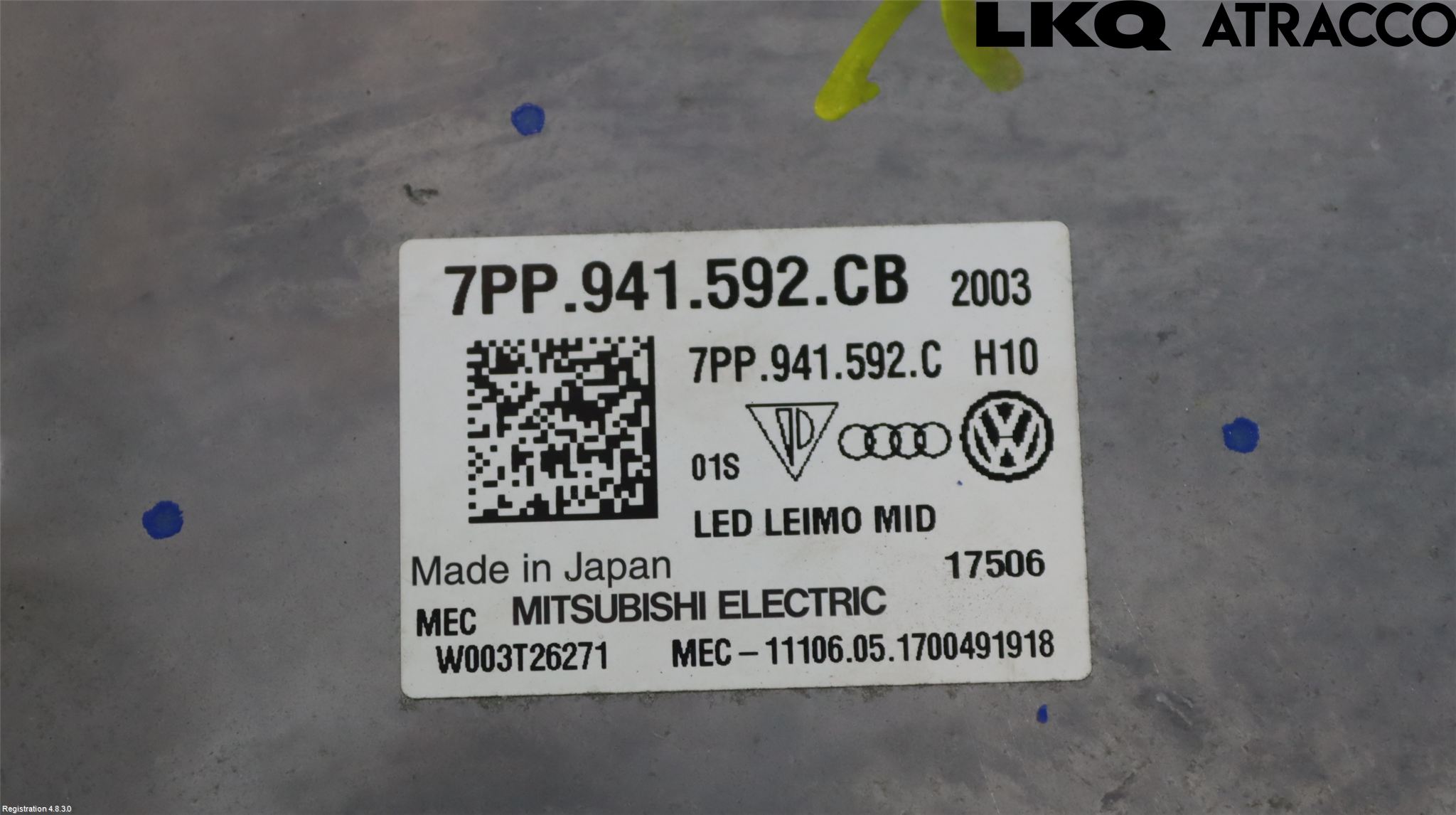 Audi Q7/SQ7 Styrenhet Strålkastare