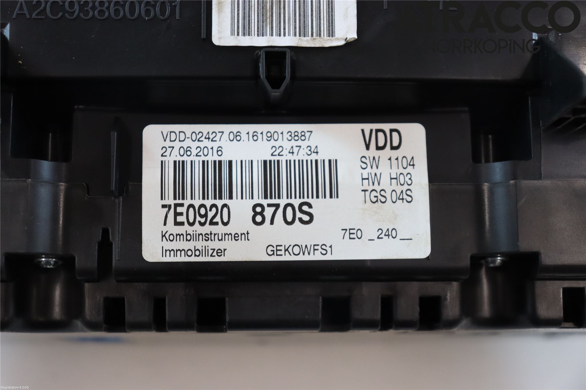 Volkswagen VW TRANSP/CARAVELLE (T6) 16-22 Instrument Komb