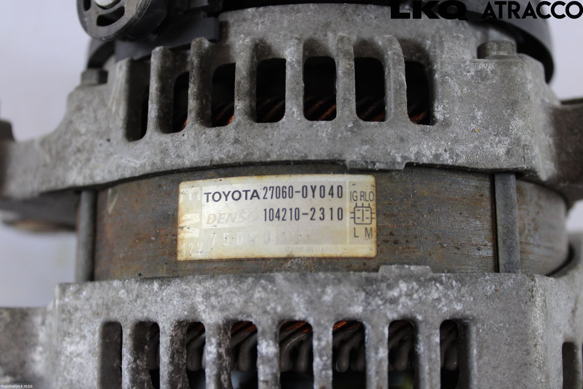 Toyota YARIS XP90 06-11 Generator