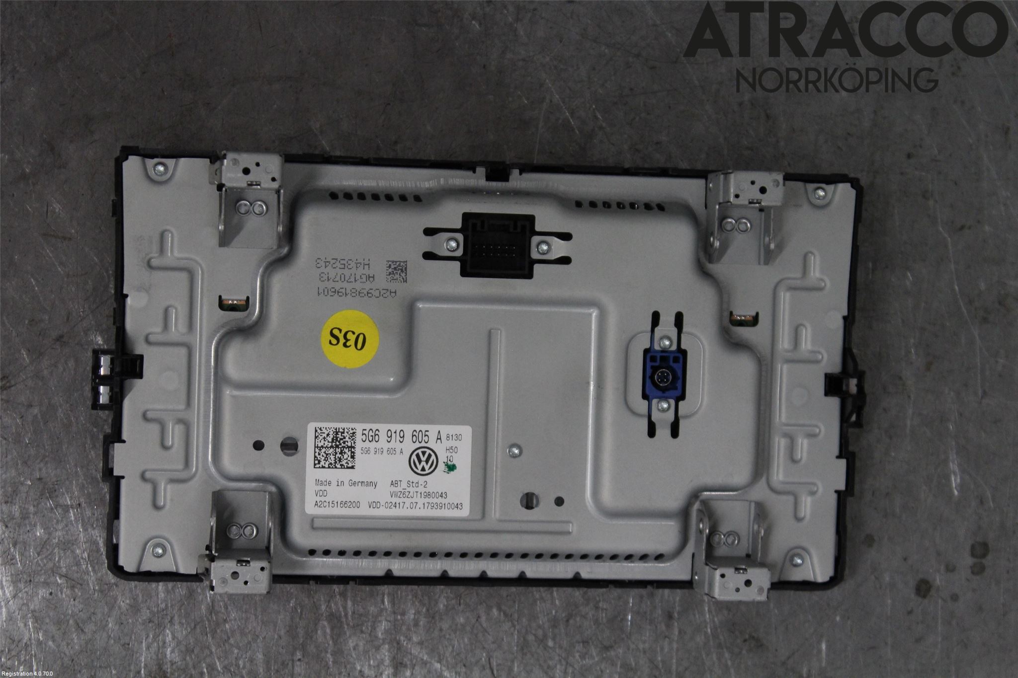 Volkswagen VW GOLF / E-GOLF VII 13-20 Multifunktionsdisplay