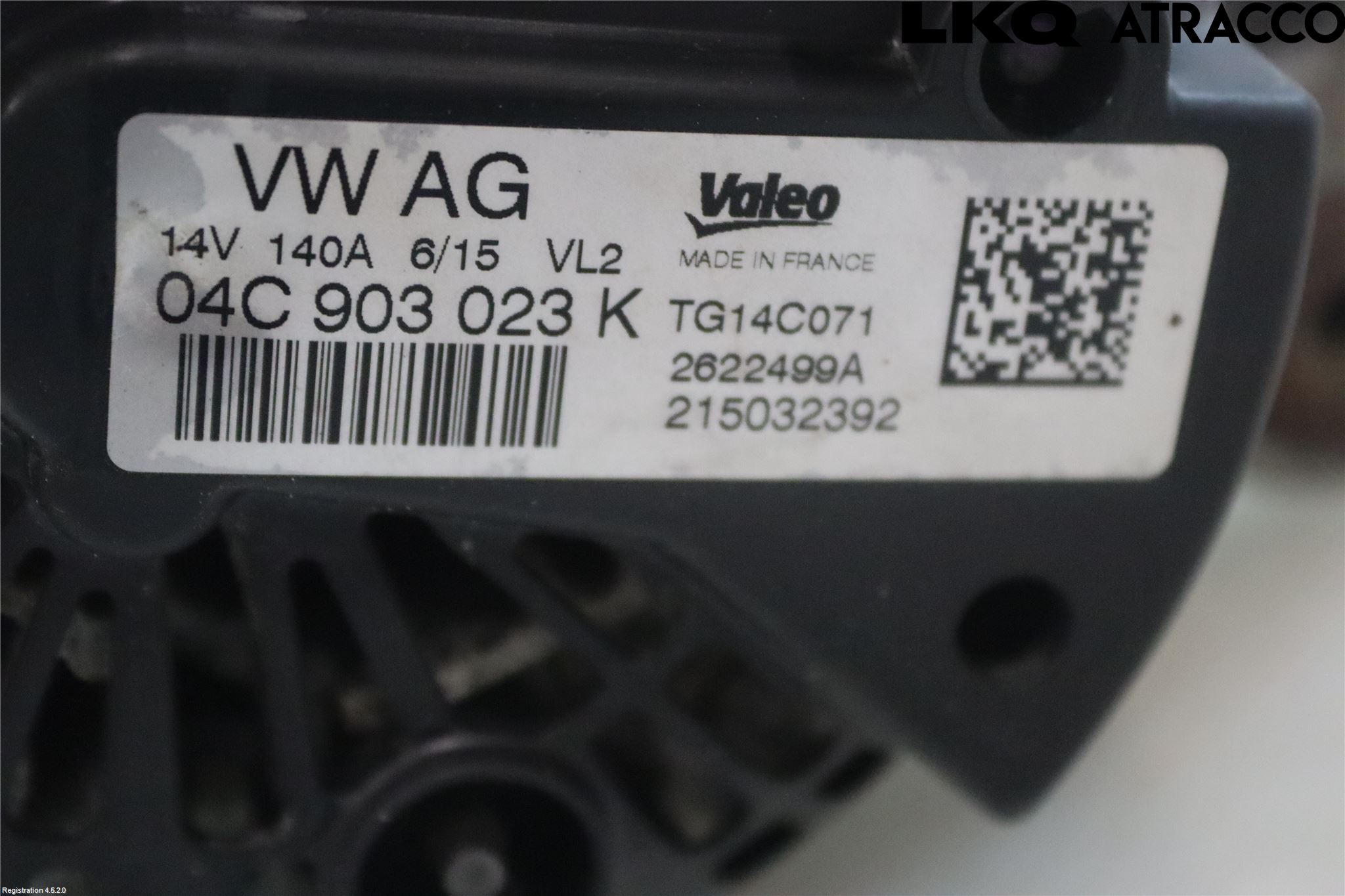 Volkswagen VW GOLF / E-GOLF VII 13-20 Generator
