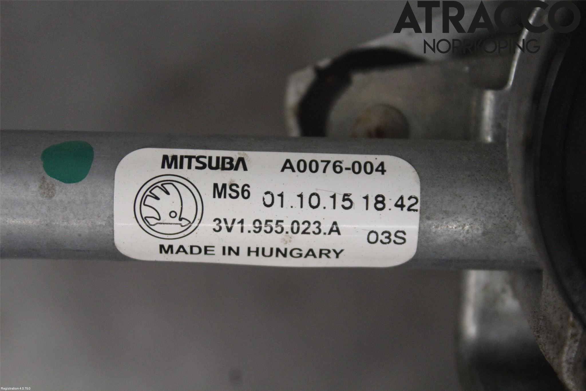 Skoda SUPERB 09-15 Torkarmekanism Vindruta