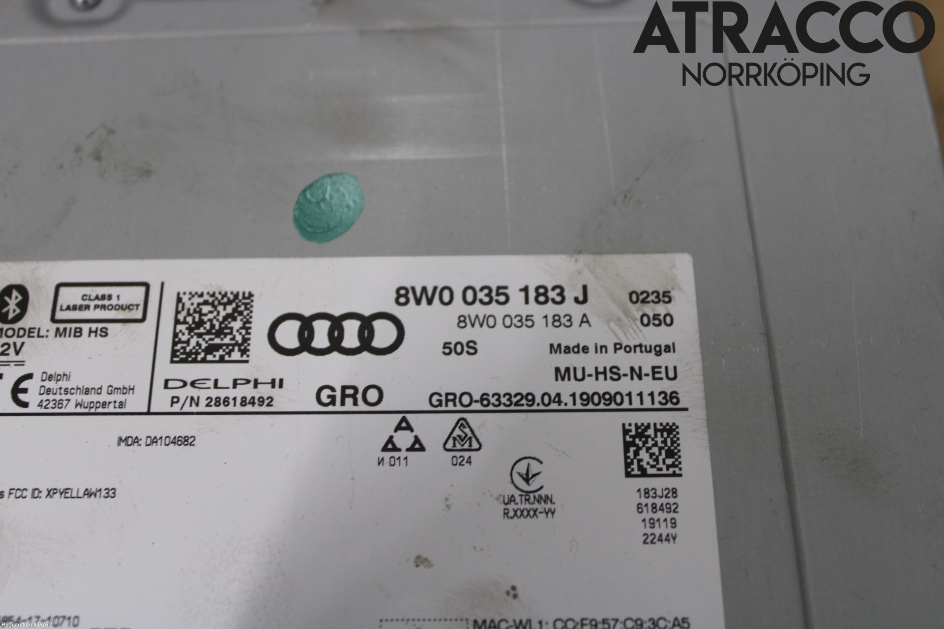 Audi A4/S4 B9 20- Cd Radio - Multimediapanel