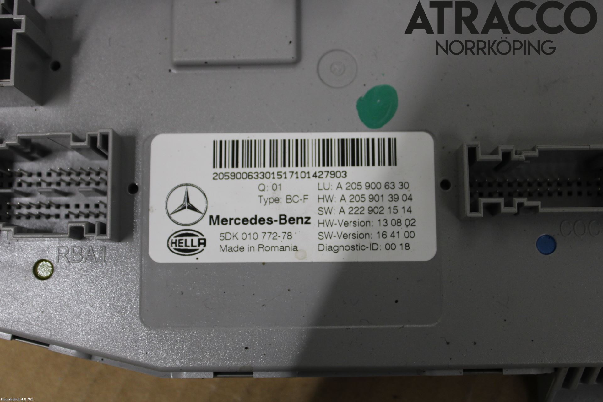 Mercedes-Benz MB C-KLASS (W205) 14-21 Styrenhet Övrigt