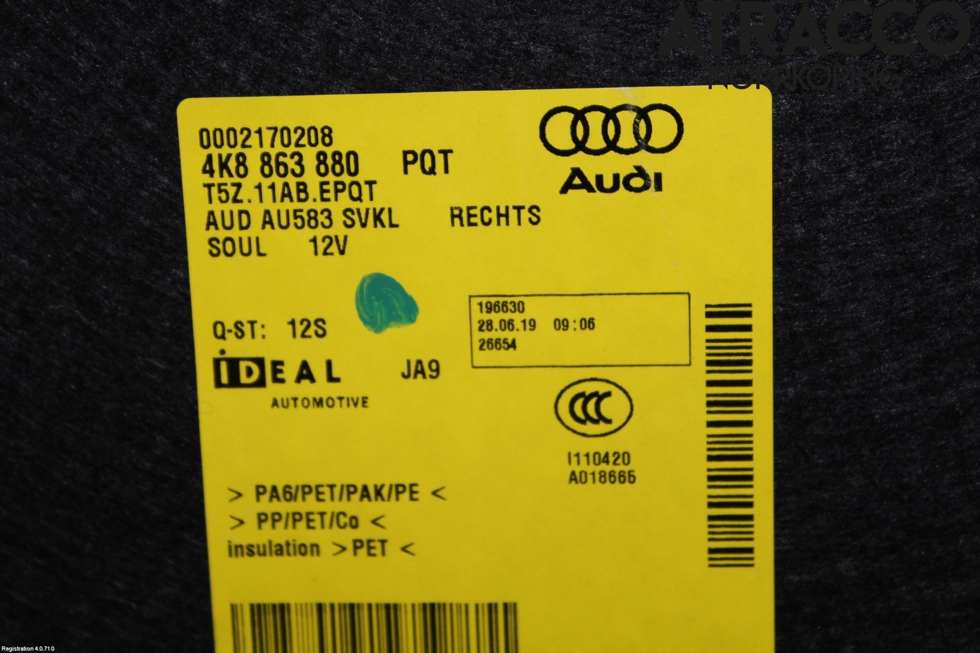 Audi A7 Sportback 4K 18- Inredning Sidoklädsel