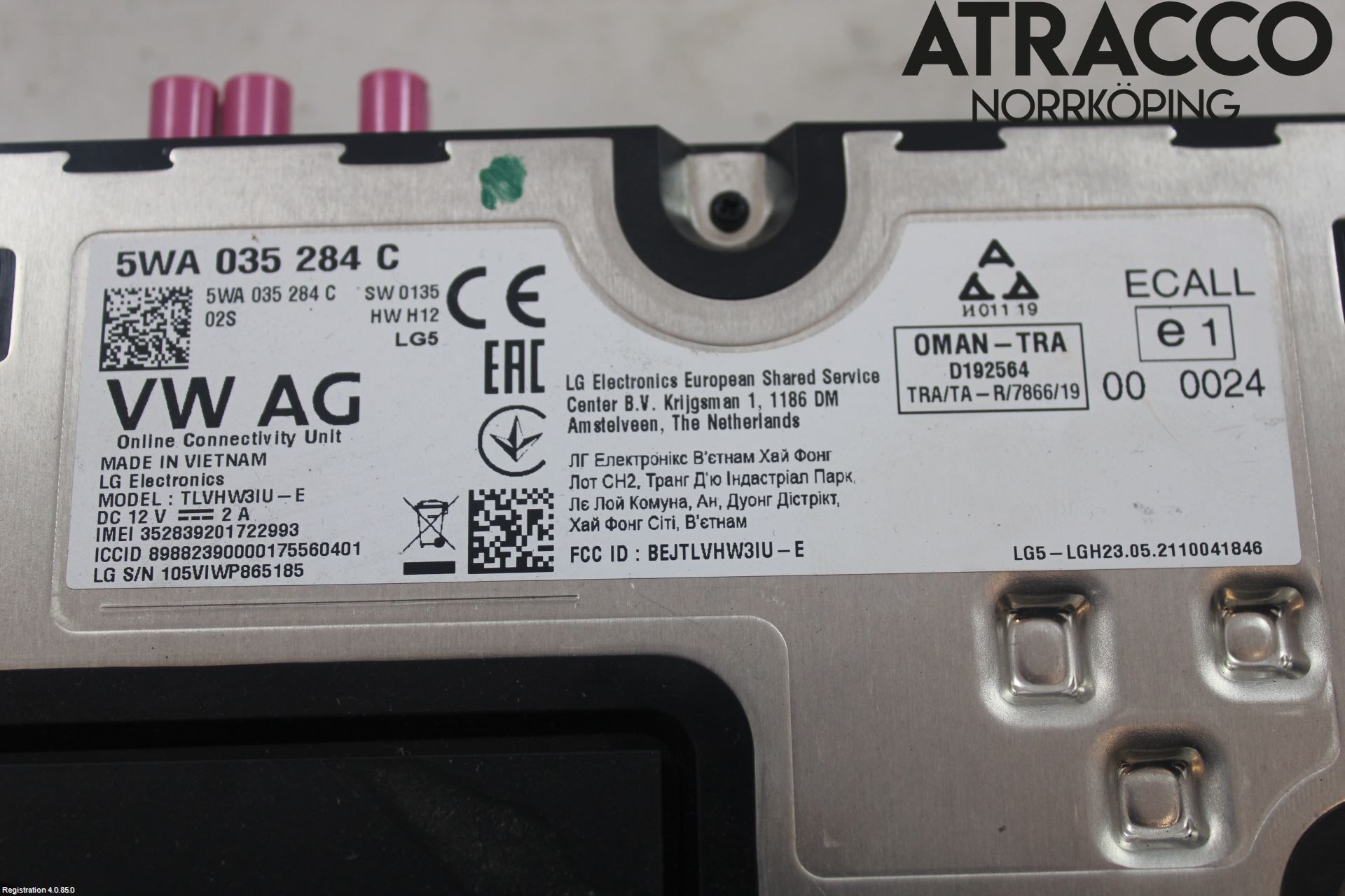 Volkswagen VW GOLF / E-GOLF VIII 20- Styrenhet Övrigt