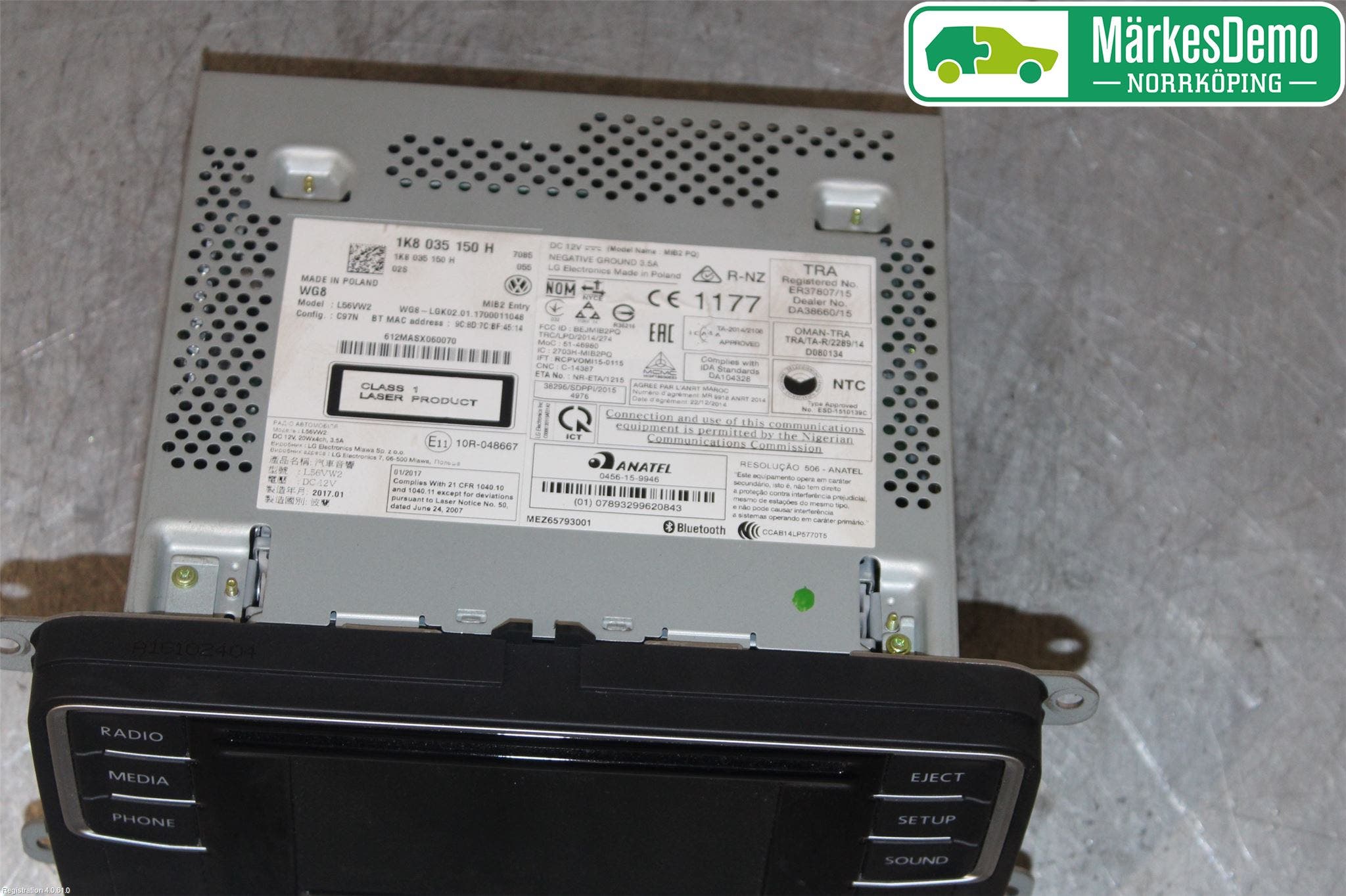 Volkswagen VW CADDY 16-20 Cd Radio - Multimediapanel