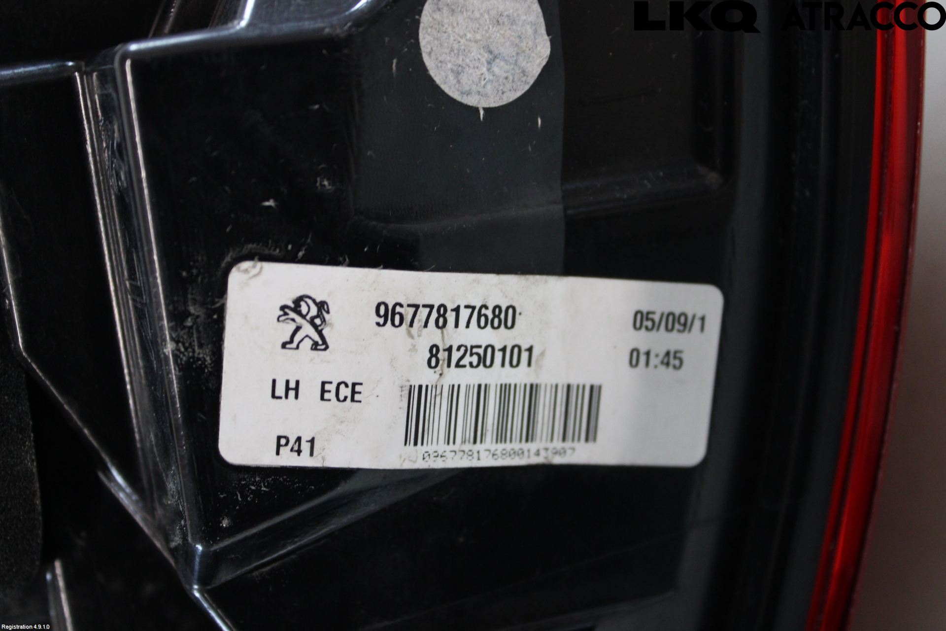 Peugeot 308 14-21 Bakljus Vänster