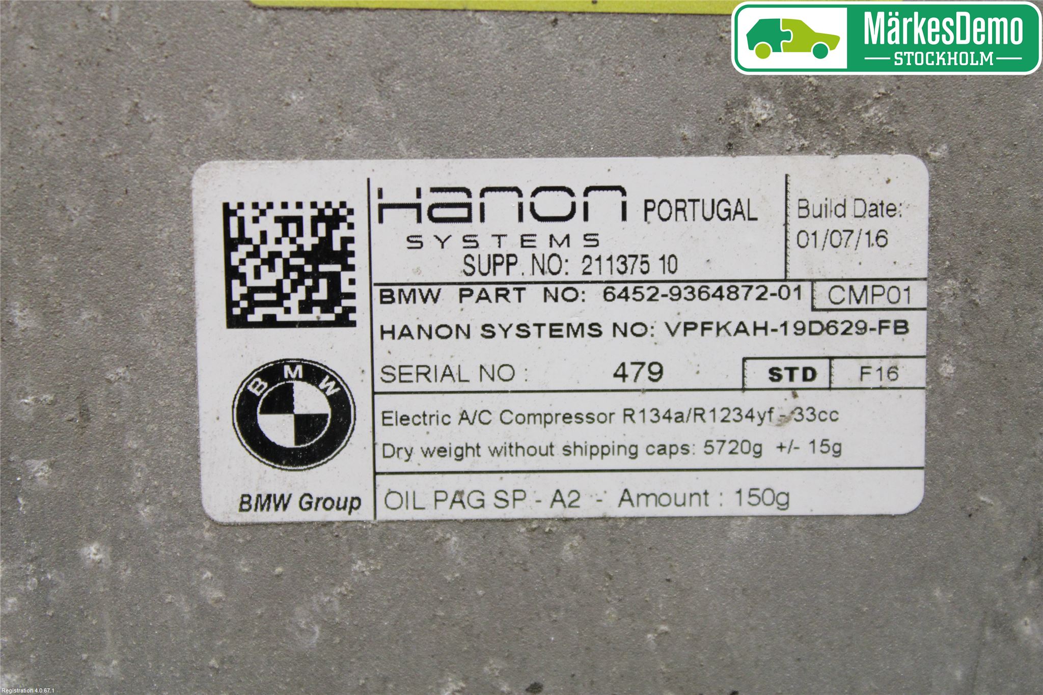 BMW X5 F15 13-18 Ac Kompressor