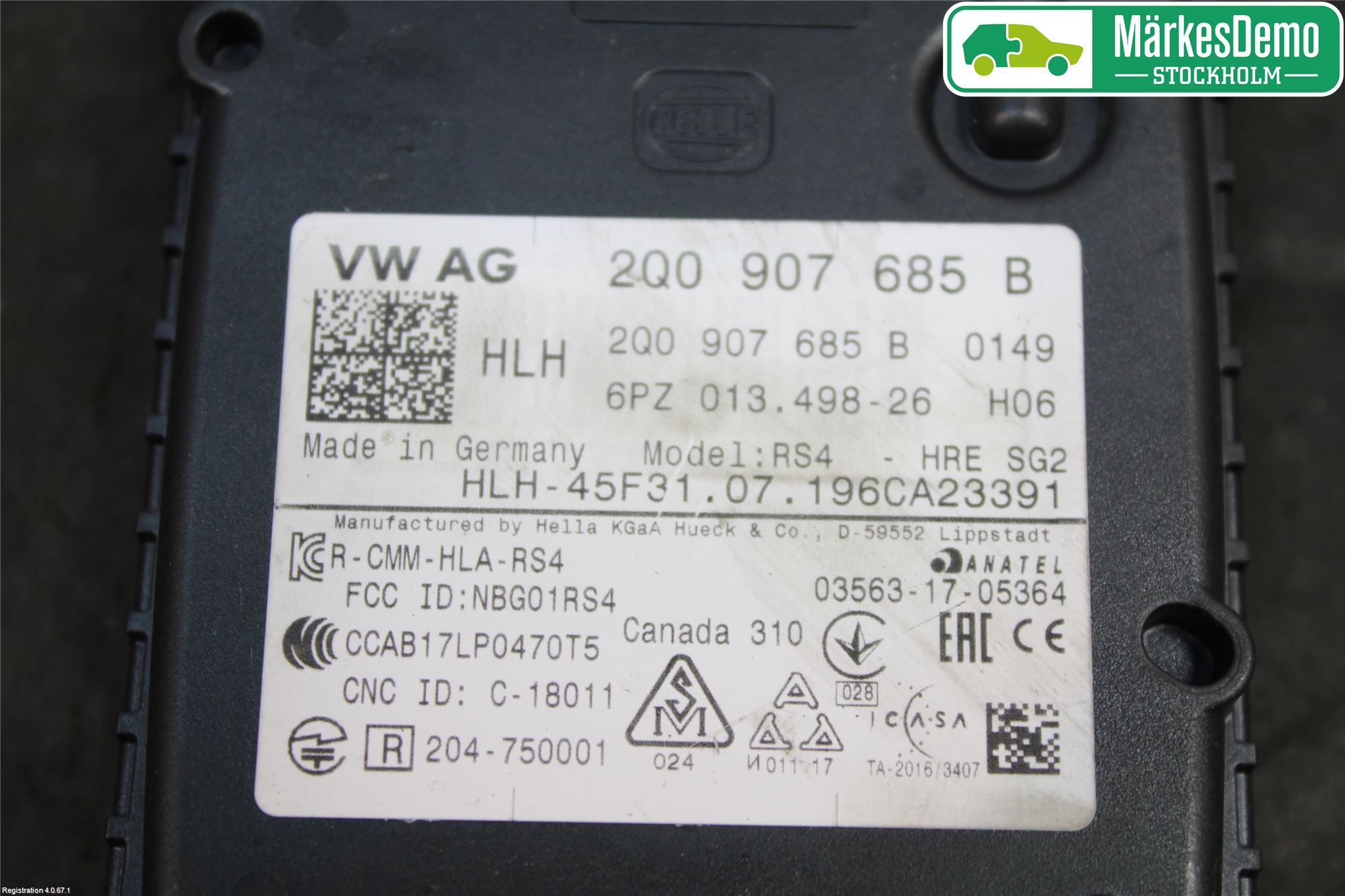 Skoda KODIAQ 17-24 Sensor Aktivt Kollisionsskydd