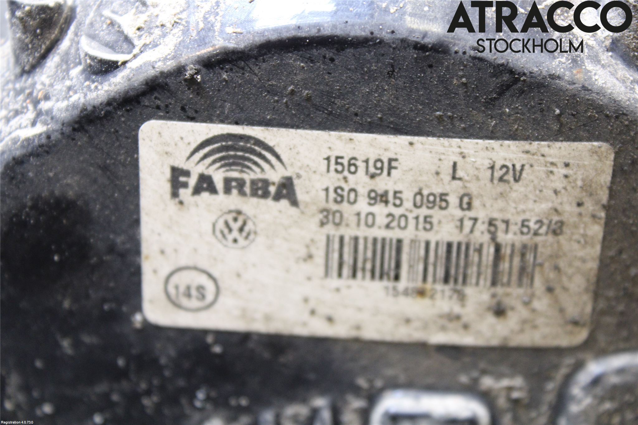 Volkswagen VW UP! / E-UP! Bakljus Vänster