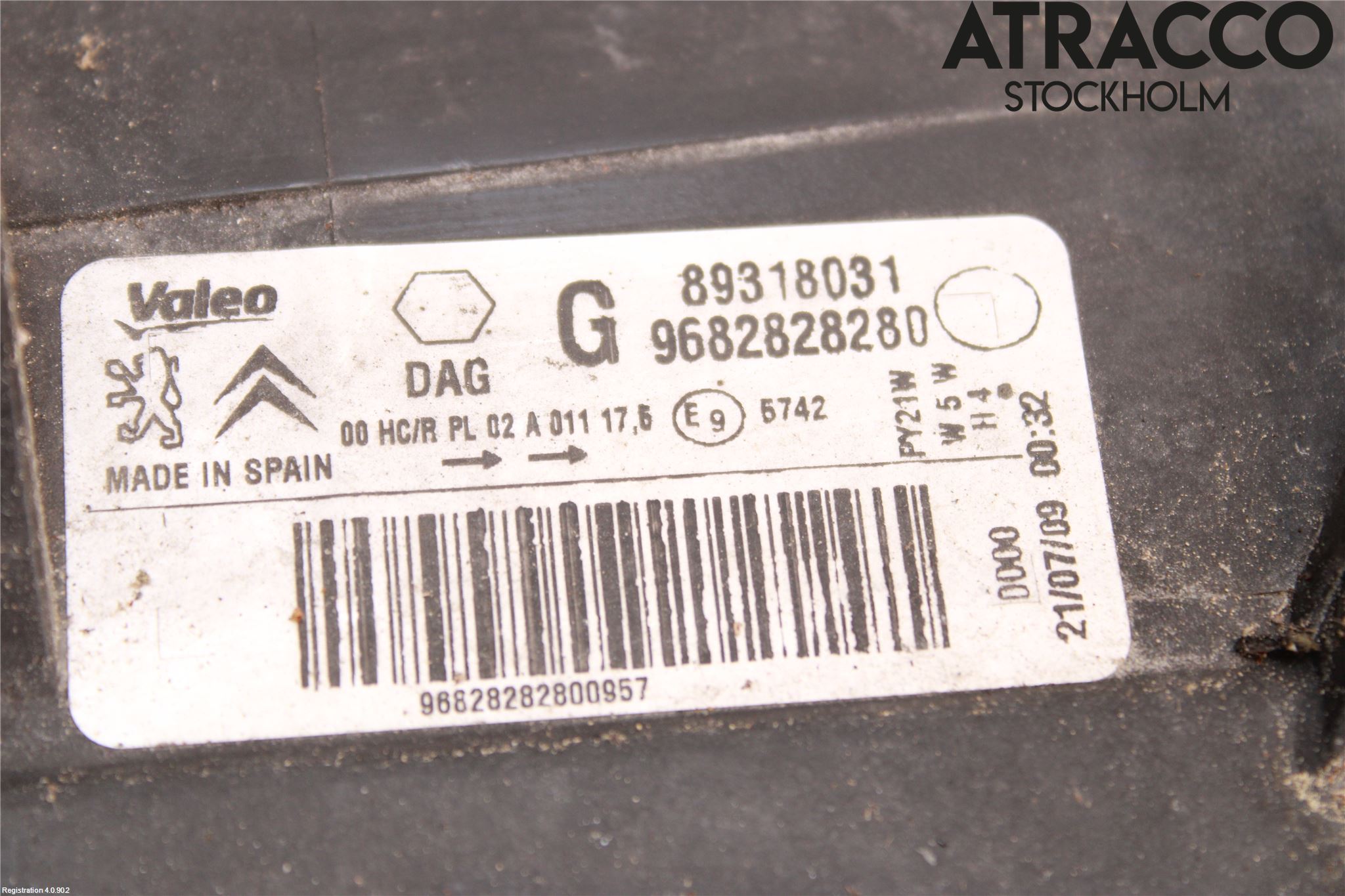 Citroen BERLINGO 08-18 Strålkastare Vänster