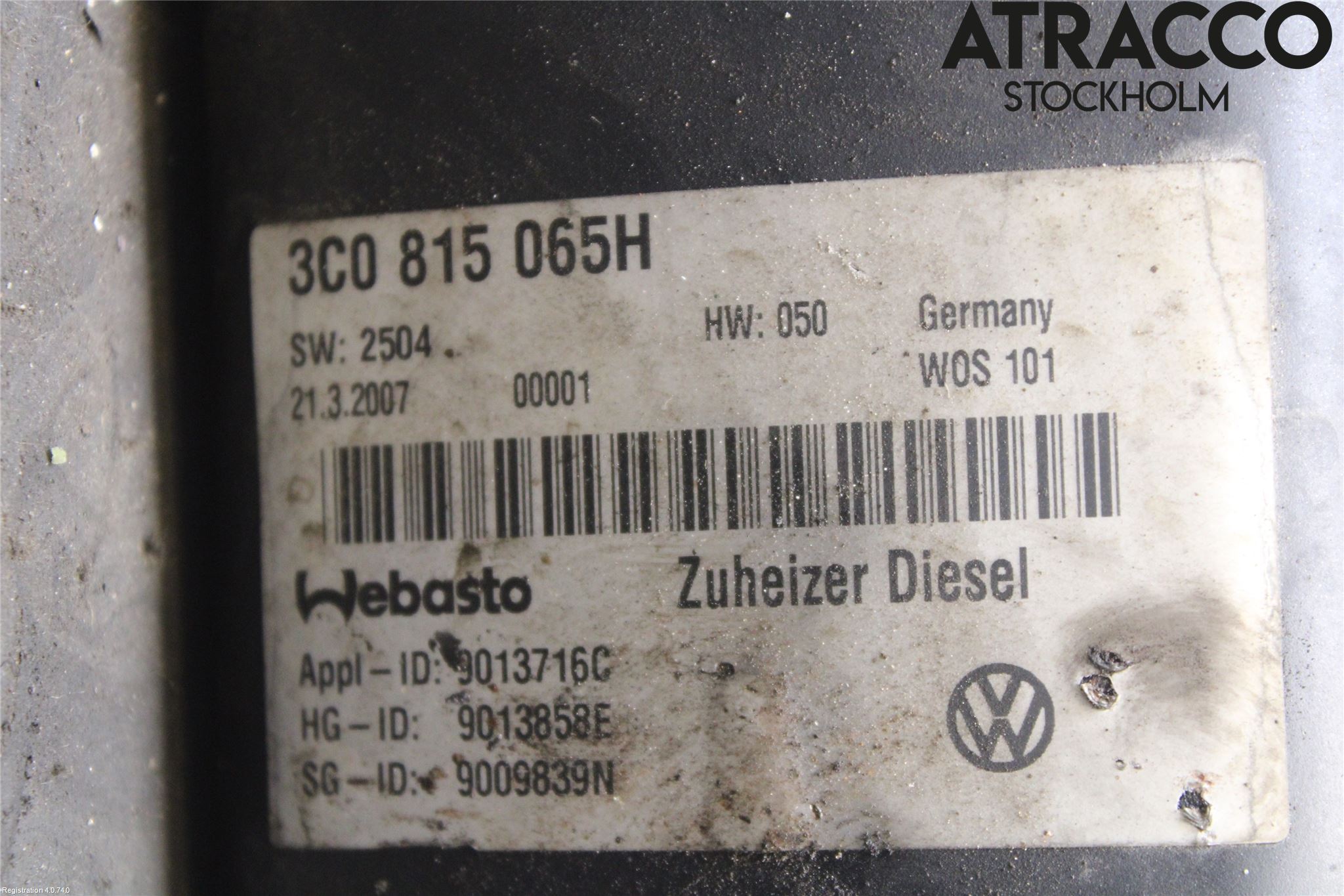 Volkswagen VW PASSAT 05-11 Dieselvärmare
