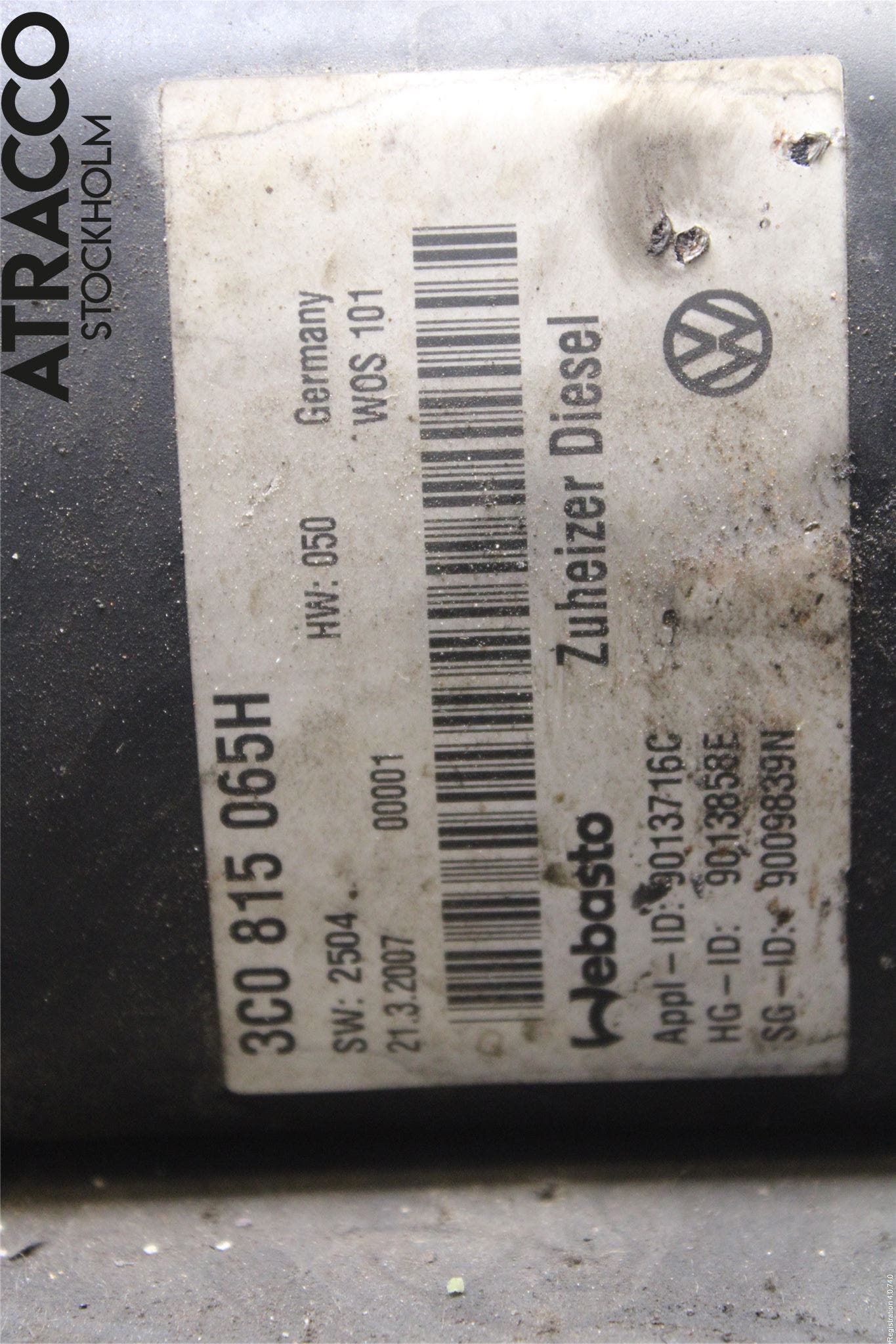 Volkswagen VW PASSAT 05-11 Dieselvärmare