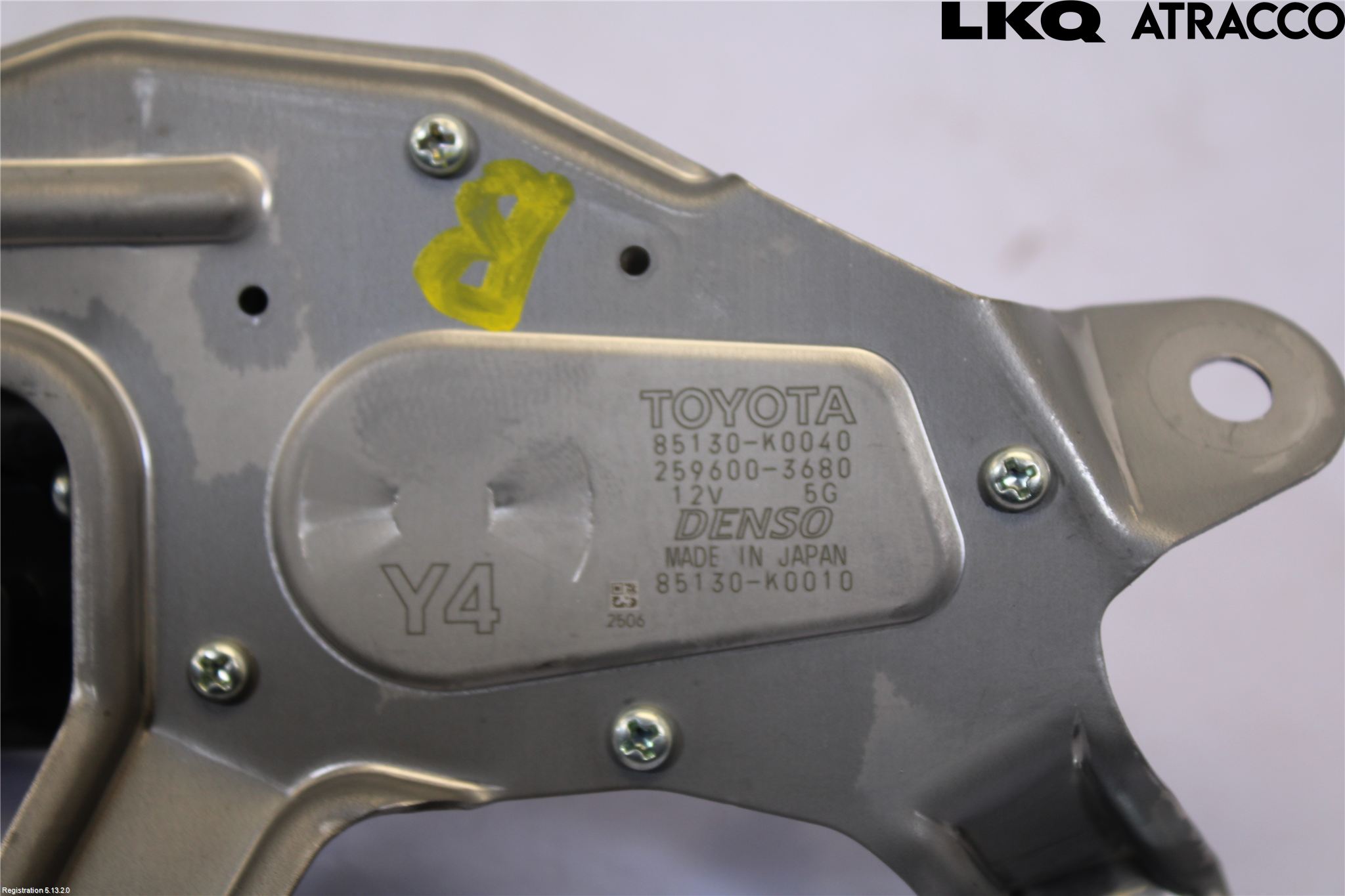 Toyota YARIS XP21 20- Torkarmotor Baklucka