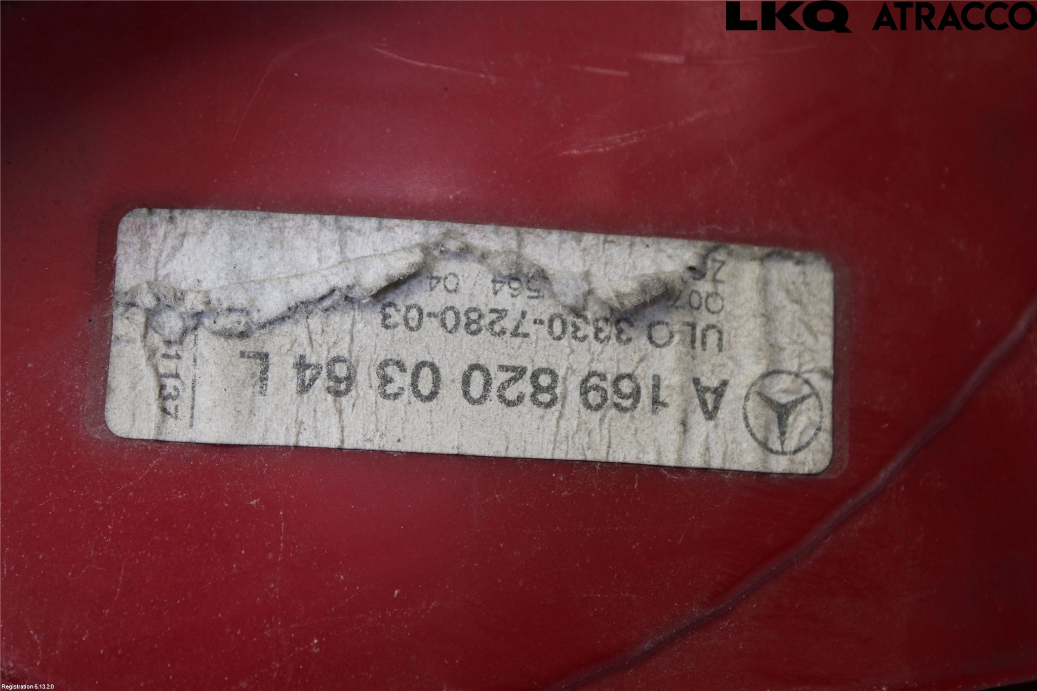 Mercedes-Benz MB A-KLASS (W169) 04-12 Bakljus Vänster