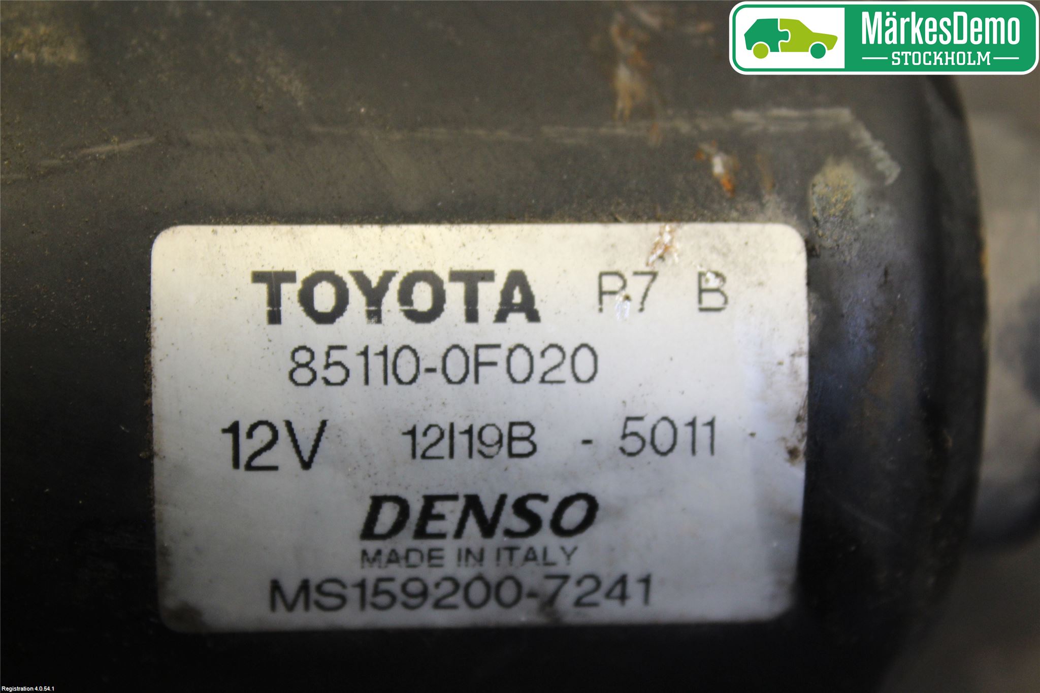 Toyota COROLLA VERSO 08-09 Torkarmotor Vindruta