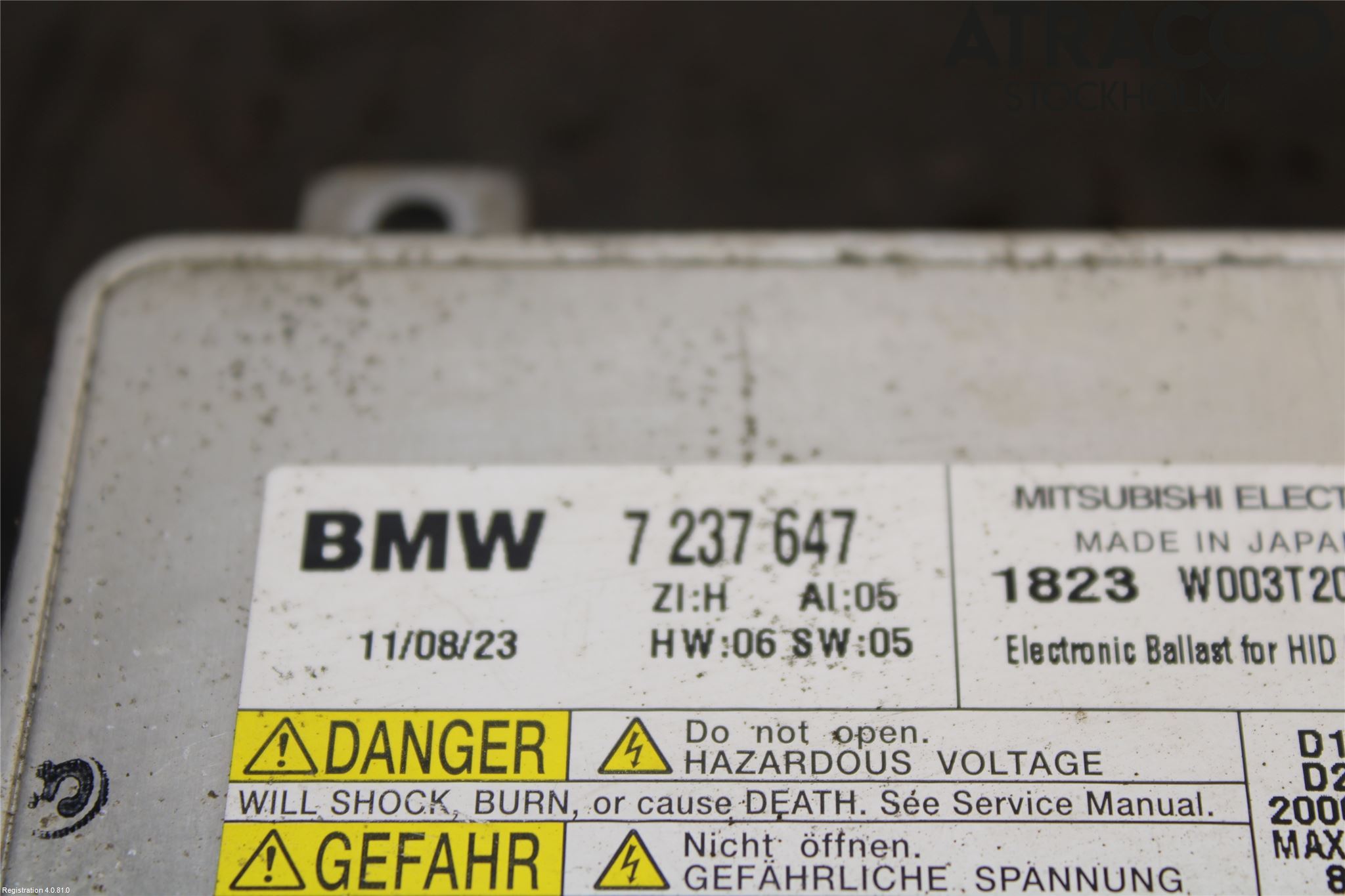 BMW 5 F10/F11/F18 09-17 Styrenhet Strålkastare