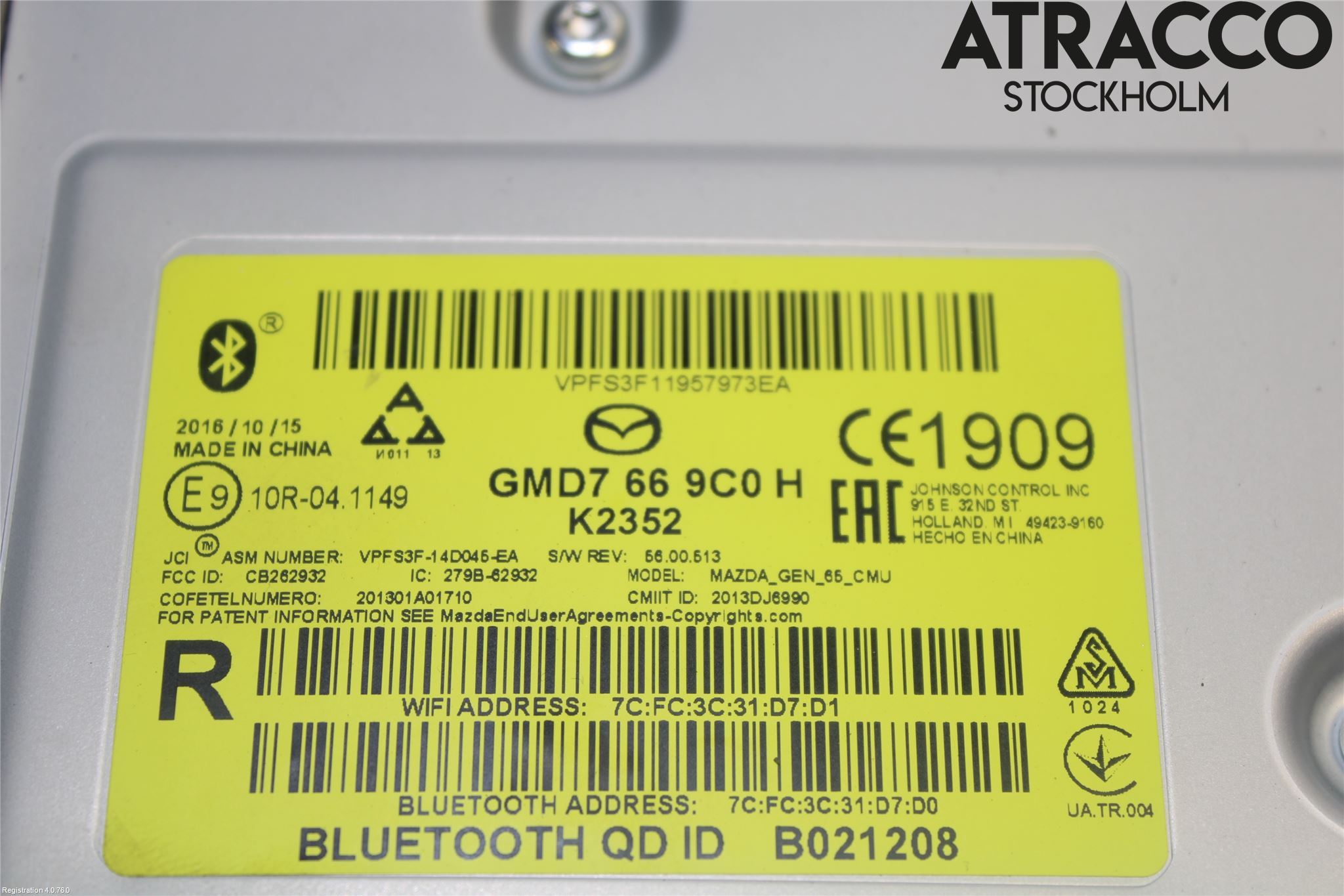 Mazda CX-3 Cd Radio - Multimediapanel