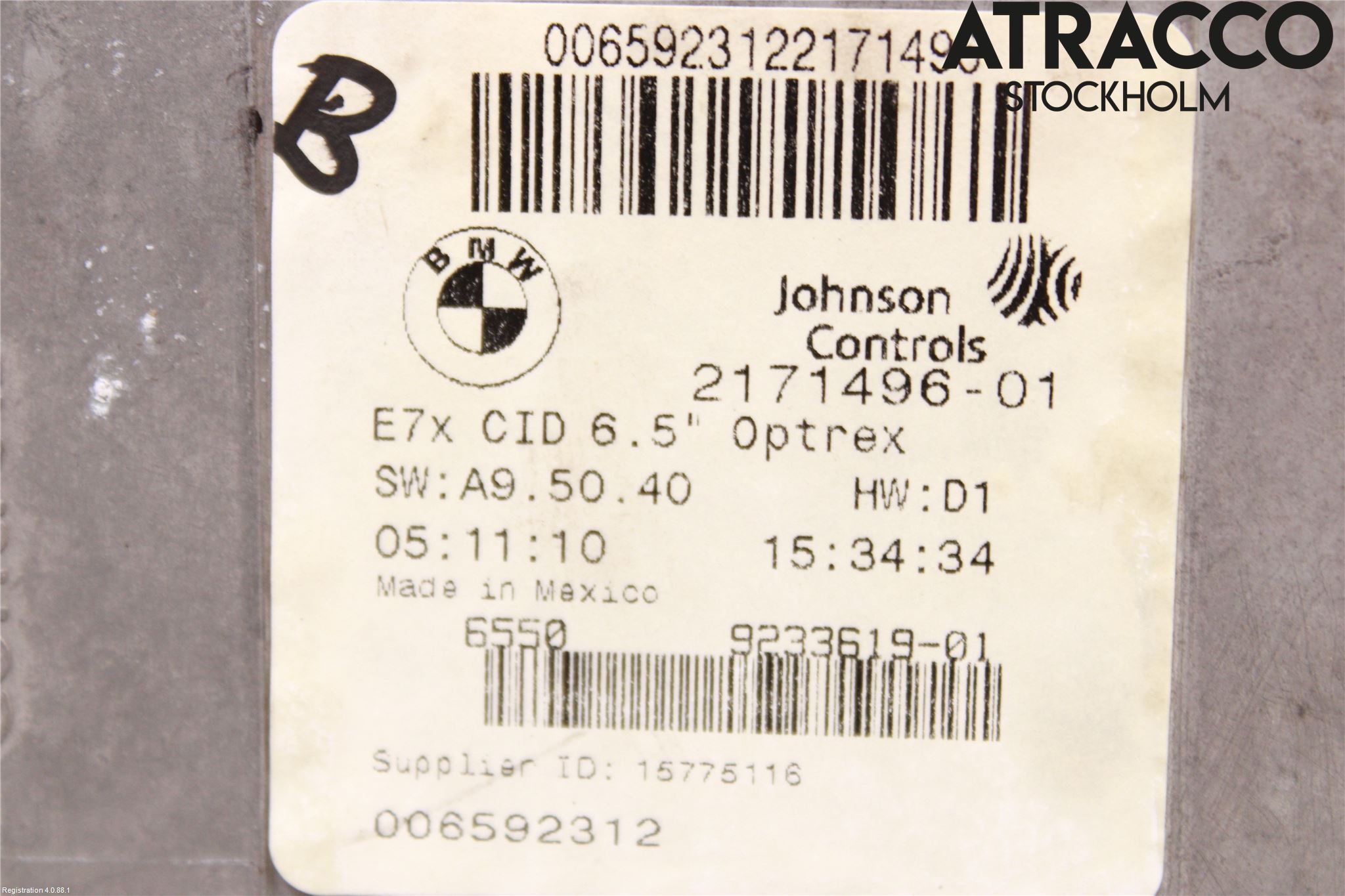 BMW X6 E71/E72   08-14 Cd Radio - Multimediapanel