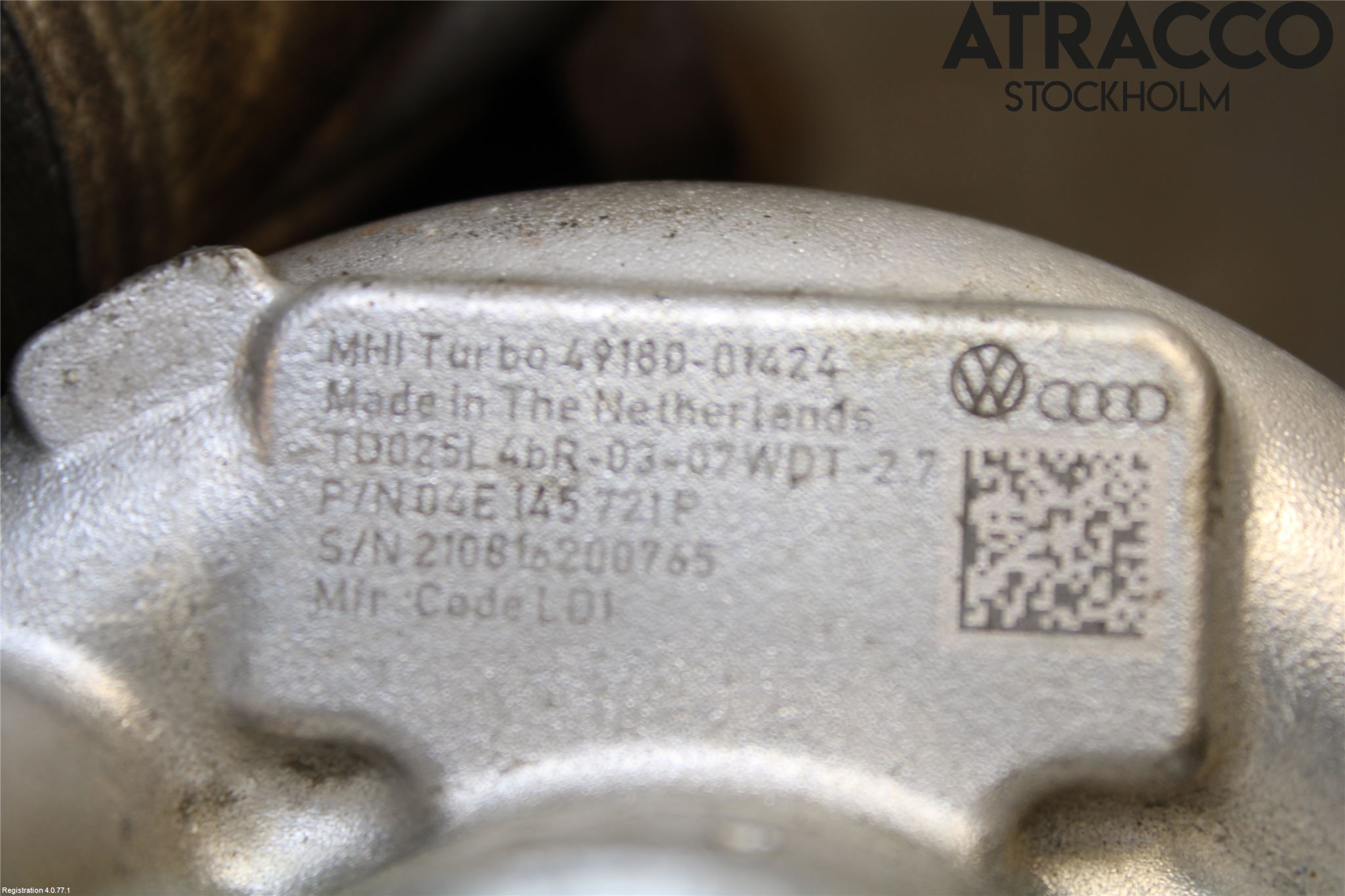 Volkswagen VW GOLF / E-GOLF VII 13-20 Turboaggregat