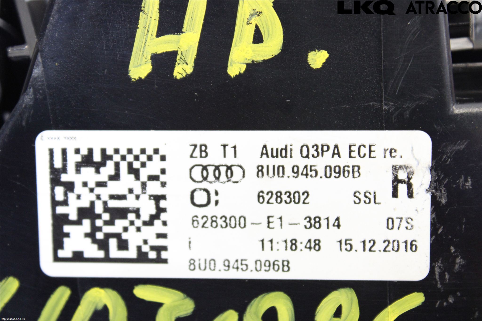 Audi Q3 8U 12-18 Dimljus/Reflex Bak
