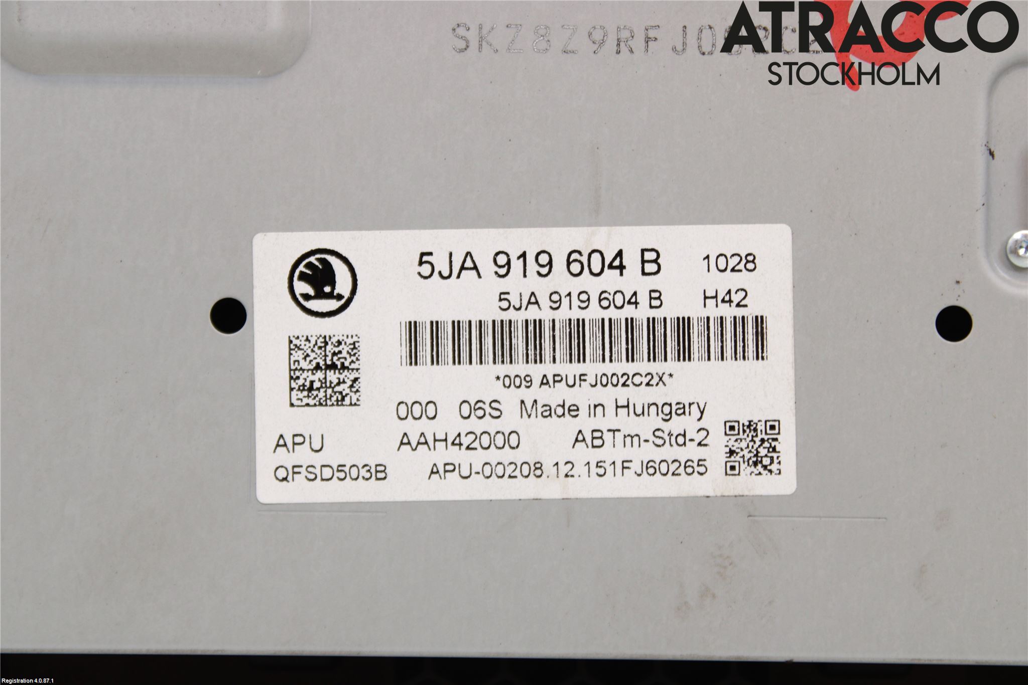 Skoda RAPID Cd Radio - Multimediapanel