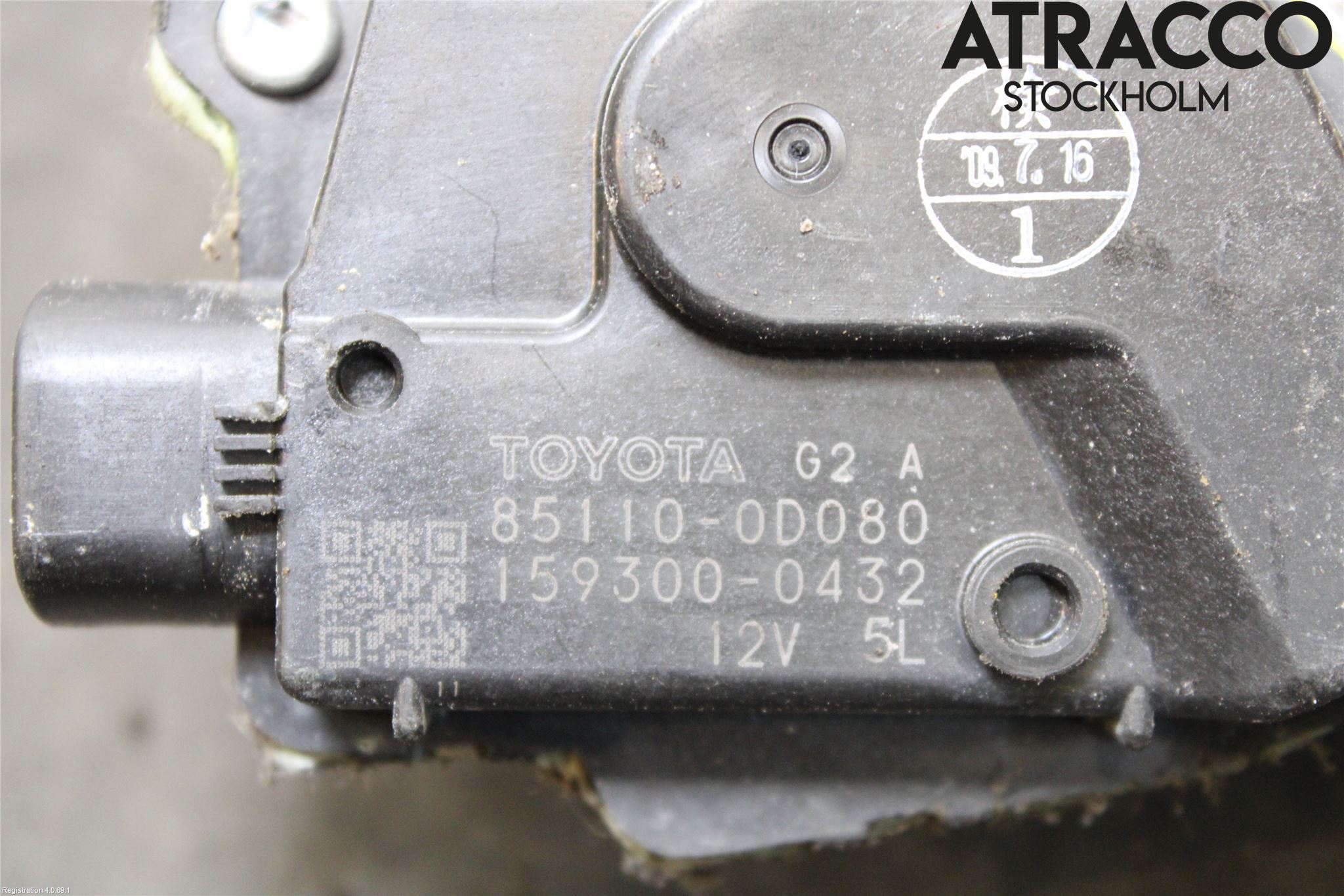 Toyota YARIS XP90 06-11 Torkarmotor Vindruta