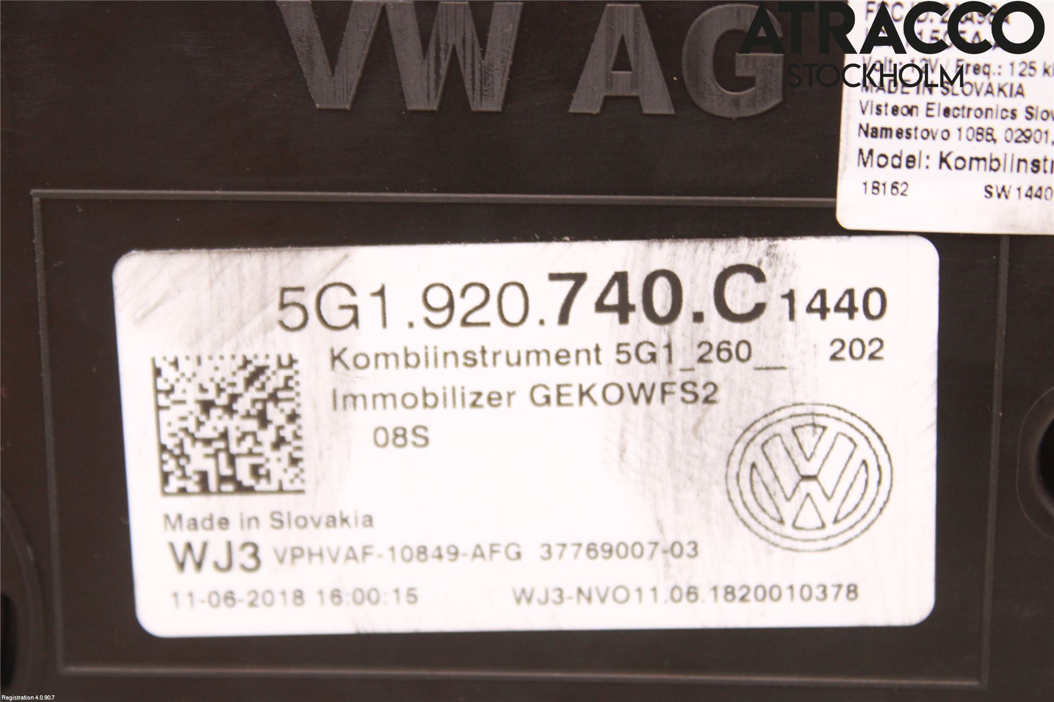 Volkswagen VW GOLF / E-GOLF VII 13-20 Instrument Komb