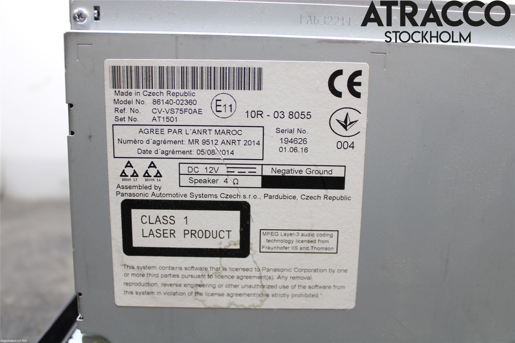 Toyota AURIS 13-19 Cd Radio - Multimediapanel