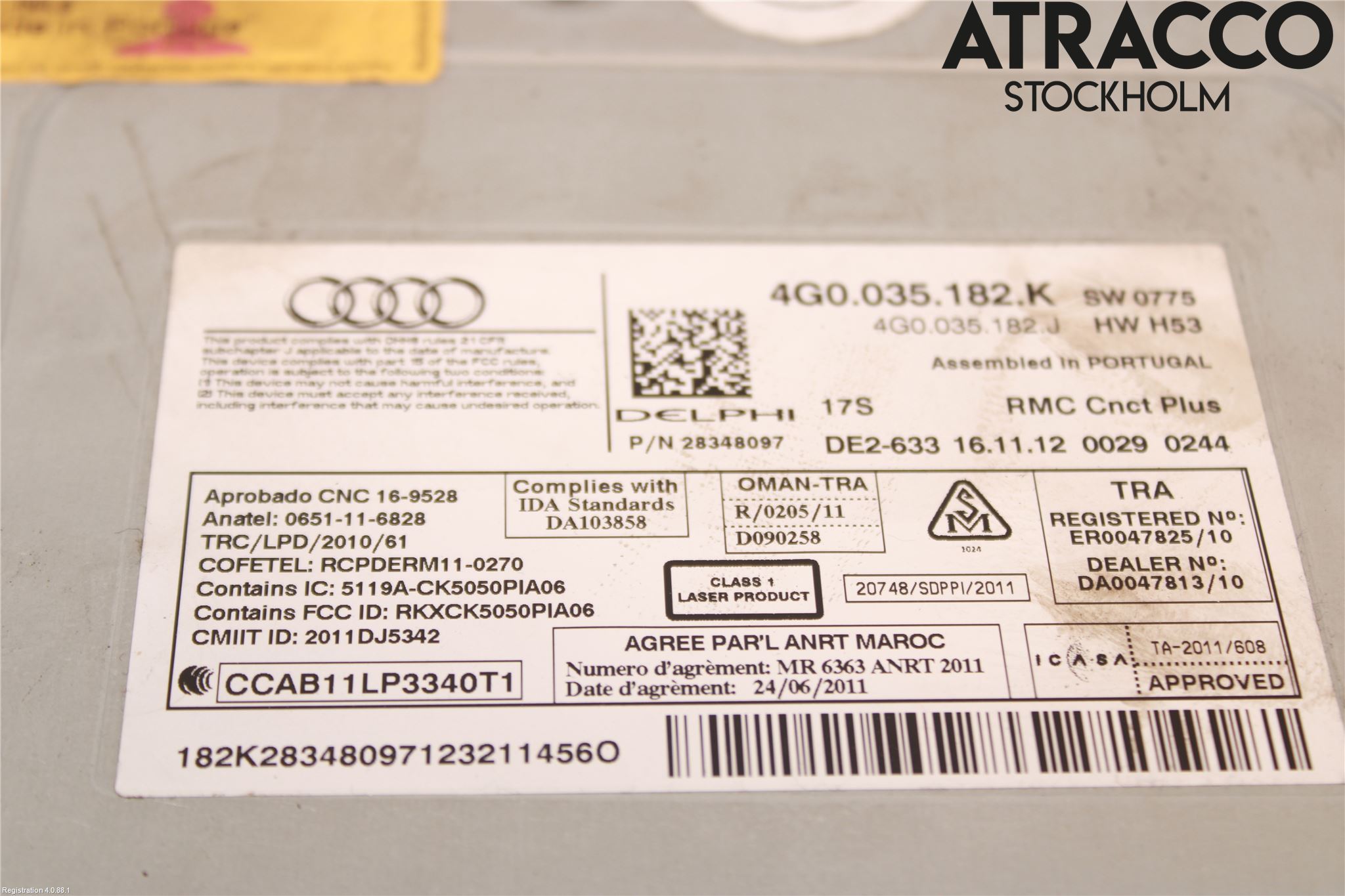 Audi A6/S6 4G 11-18 Cd Radio - Multimediapanel