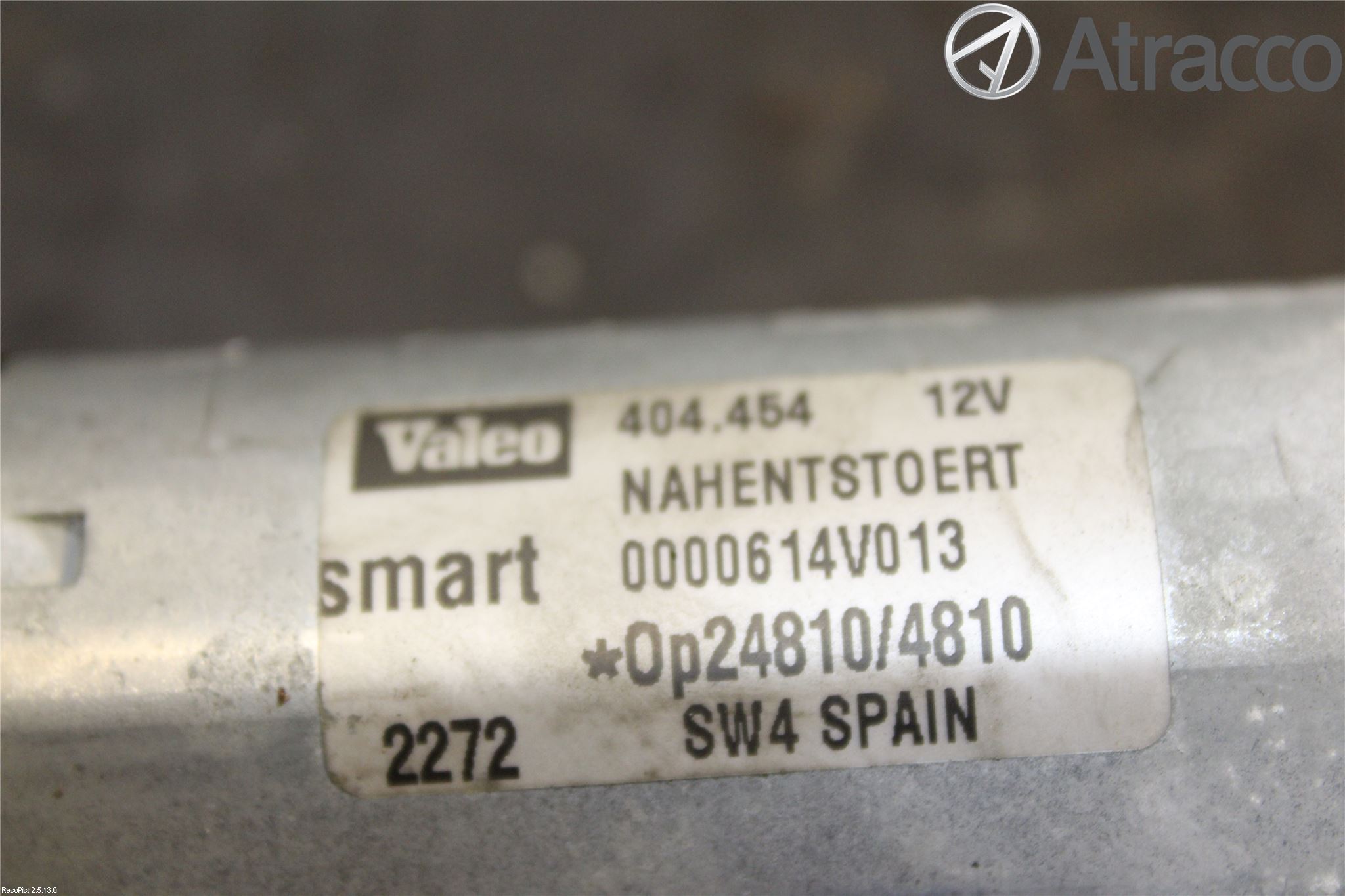 Smart FORTWO I 99-07 Torkarmotor Baklucka