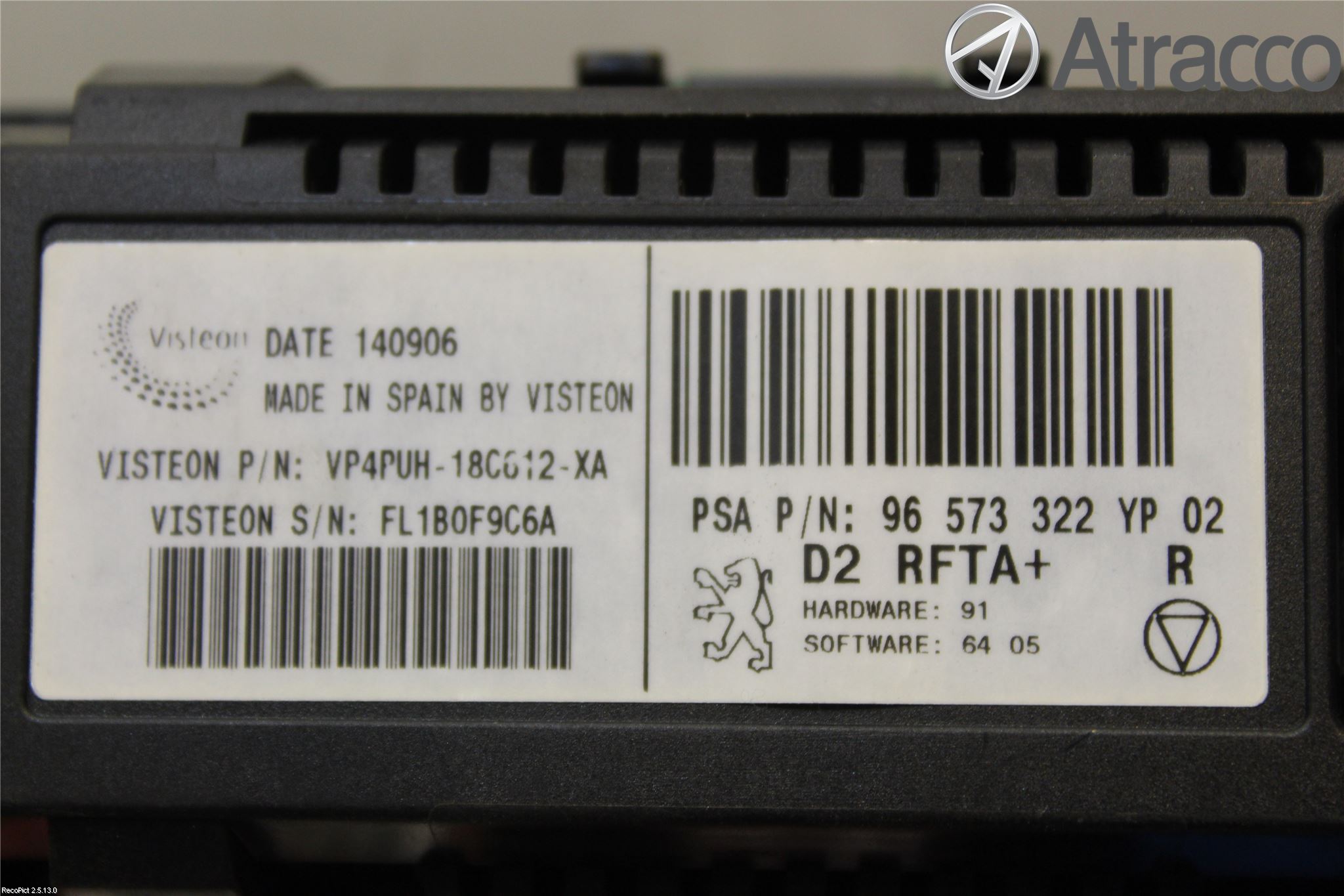 Peugeot 407 Ac Styrenhet Ac Manöveren